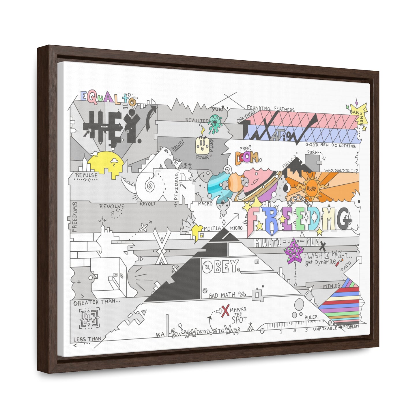 Official Hey. Flag Wall Art now for sale! Gallery Canvas Wraps, Horizontal Frame