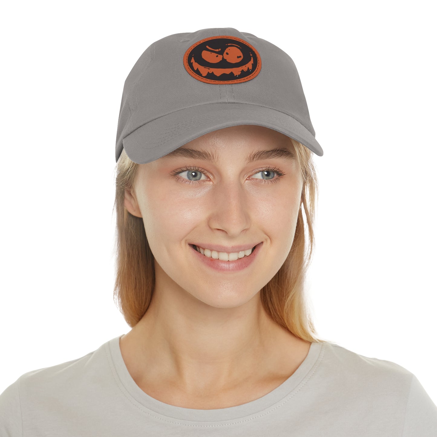 "Twitchy" Dad Hat with Leather Patch (Round)