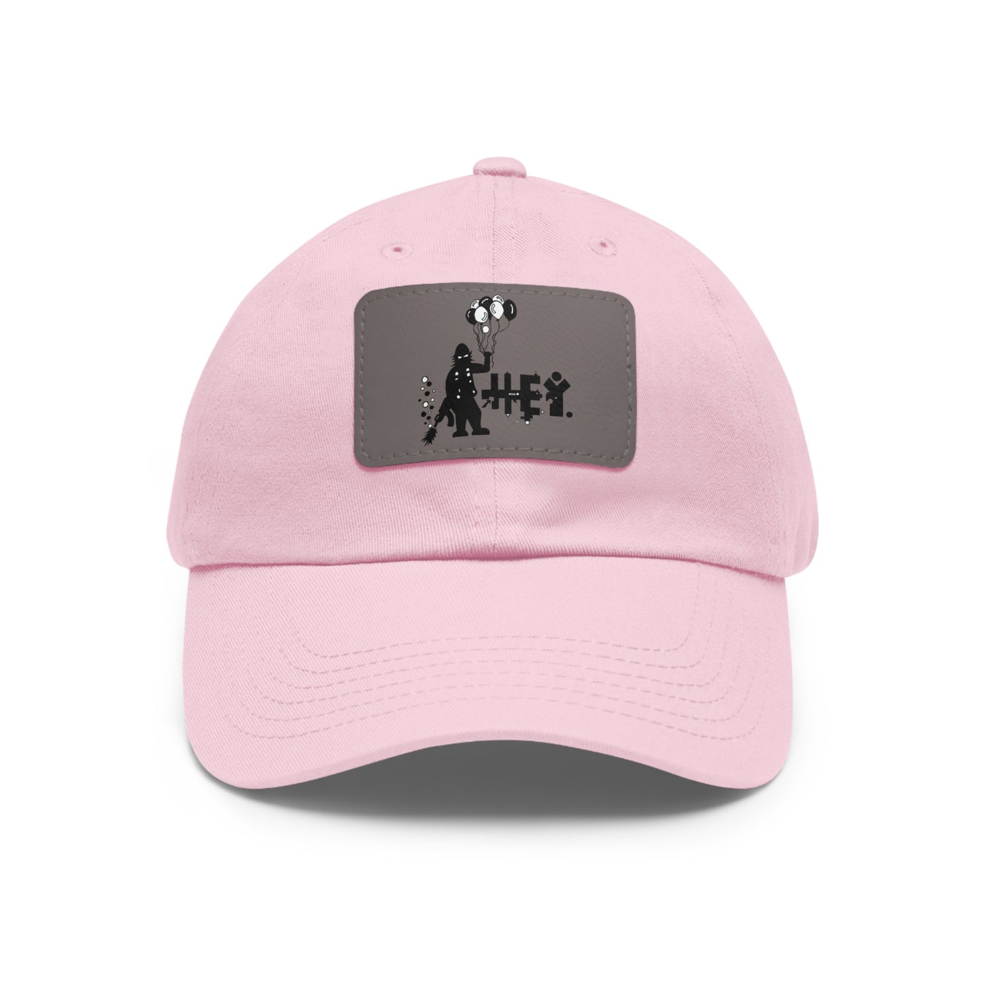 Hey Balloons Logo Dad Hat with Leather Patch (Rectangle)