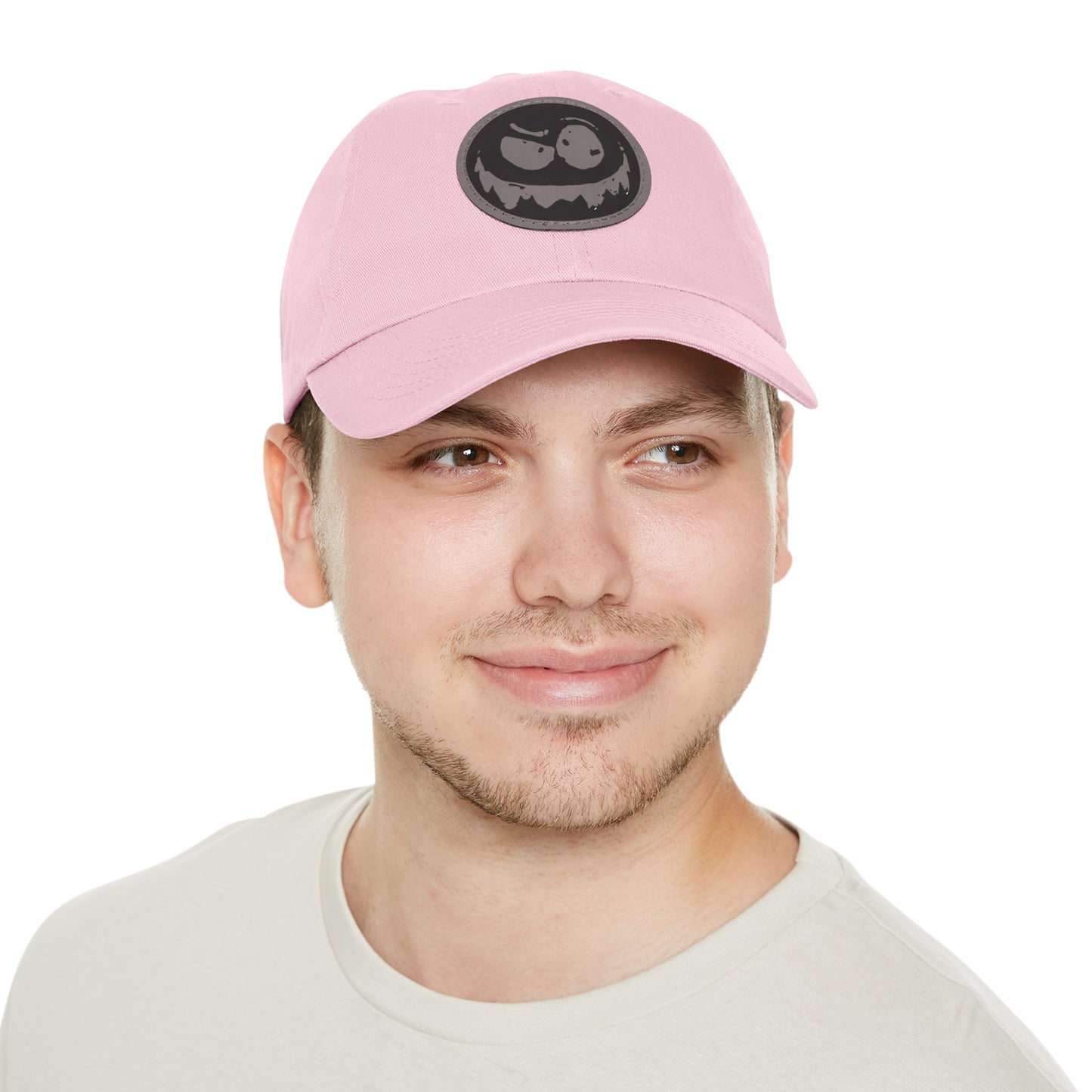 "Twitchy" Dad Hat with Leather Patch (Round)