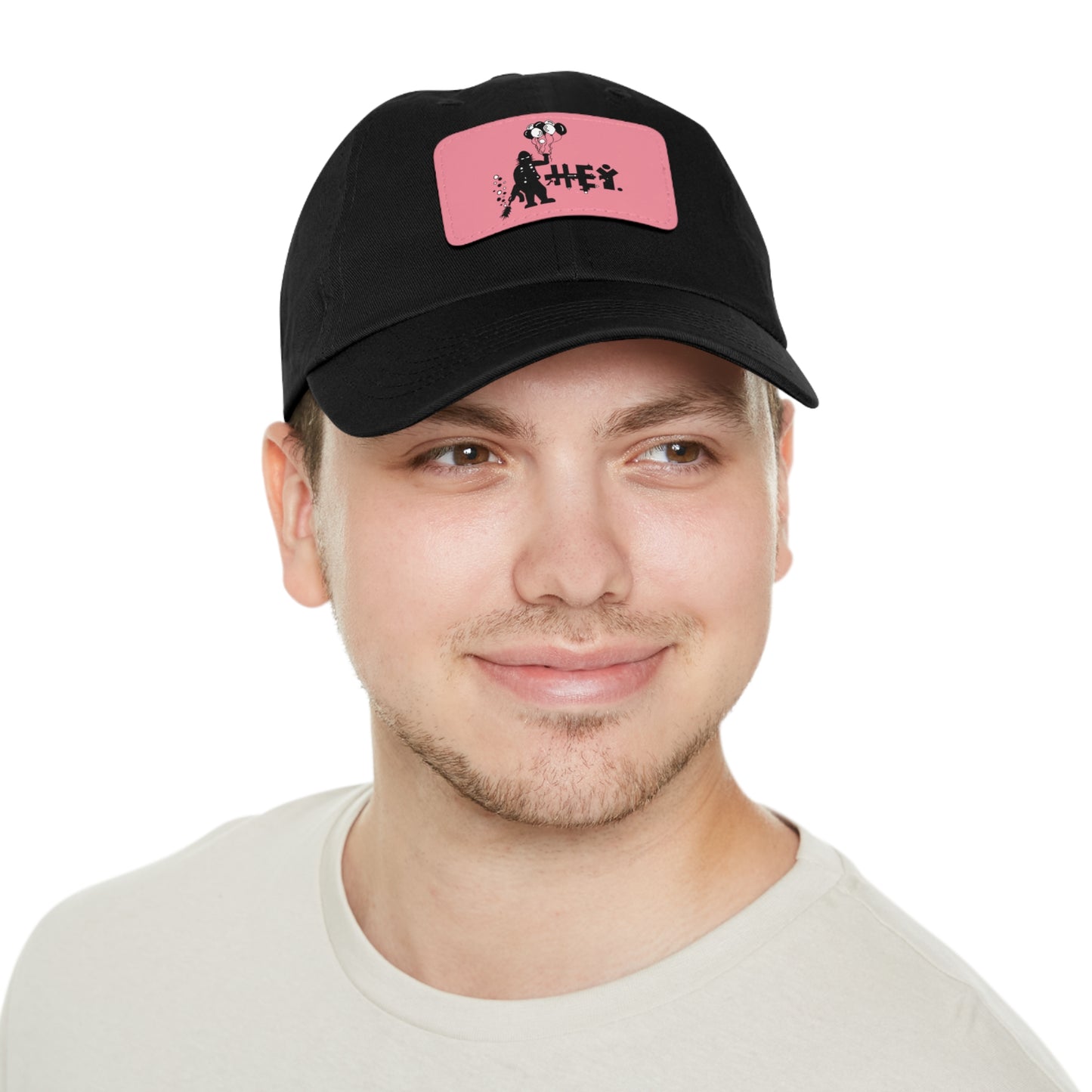 Hey Balloons Logo Dad Hat with Leather Patch (Rectangle)