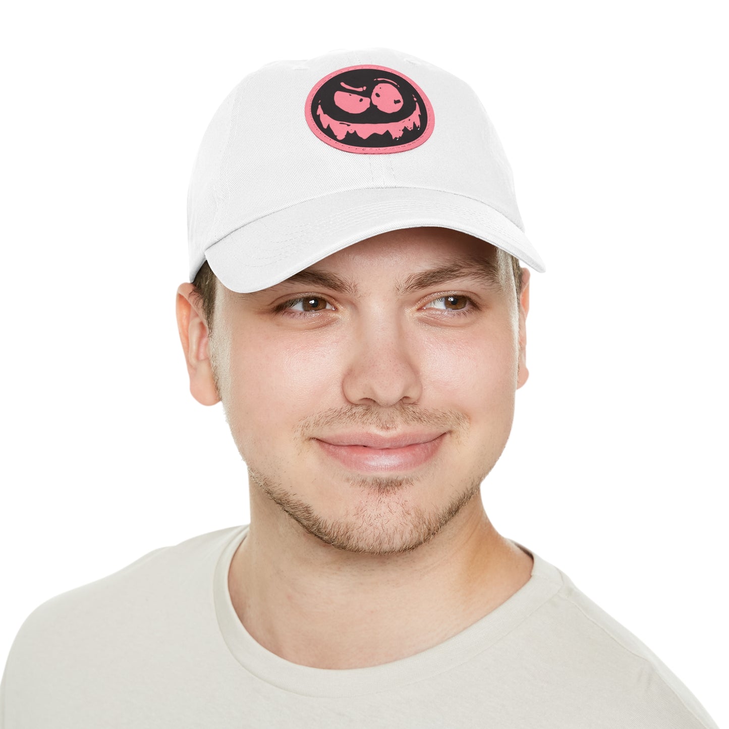 "Twitchy" Dad Hat with Leather Patch (Round)