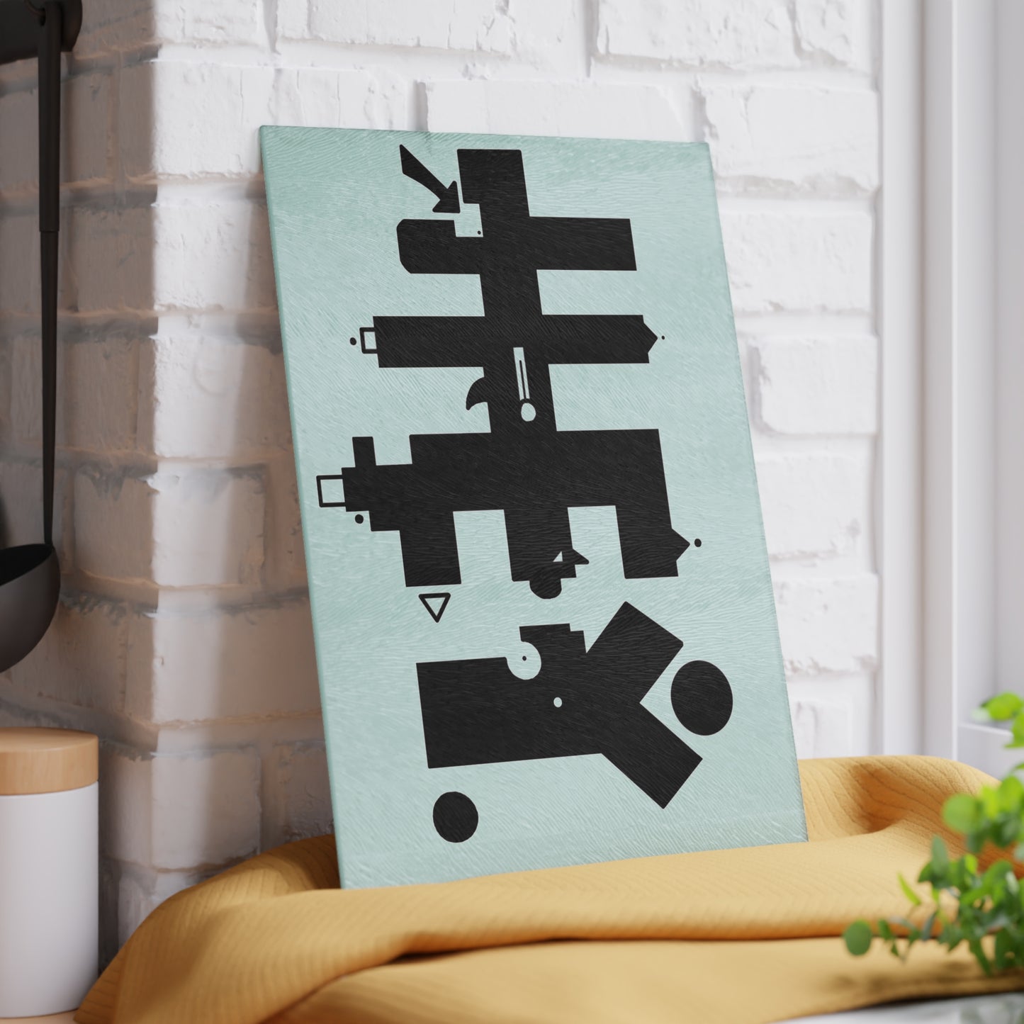 Hey Brand Logo Glass Cutting Board
