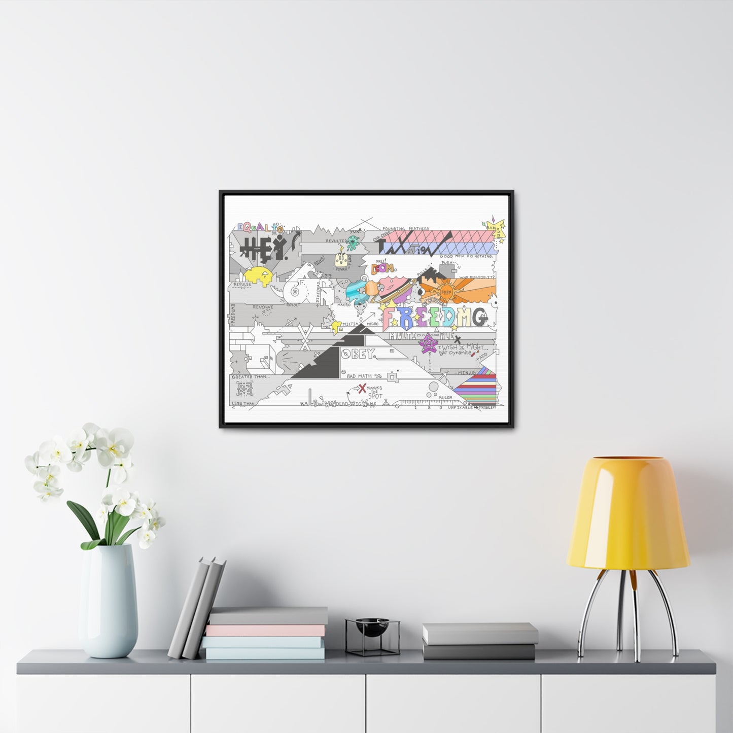 Official Hey. Flag Wall Art now for sale! Gallery Canvas Wraps, Horizontal Frame