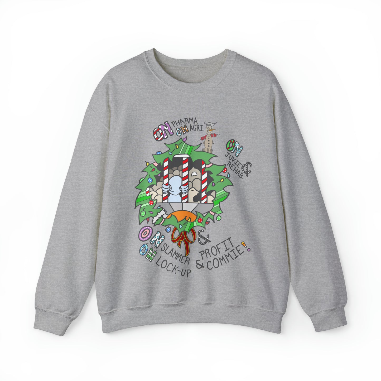 "On Profit! On Commie!" Unisex Heavy Blend™ Crewneck Sweatshirt