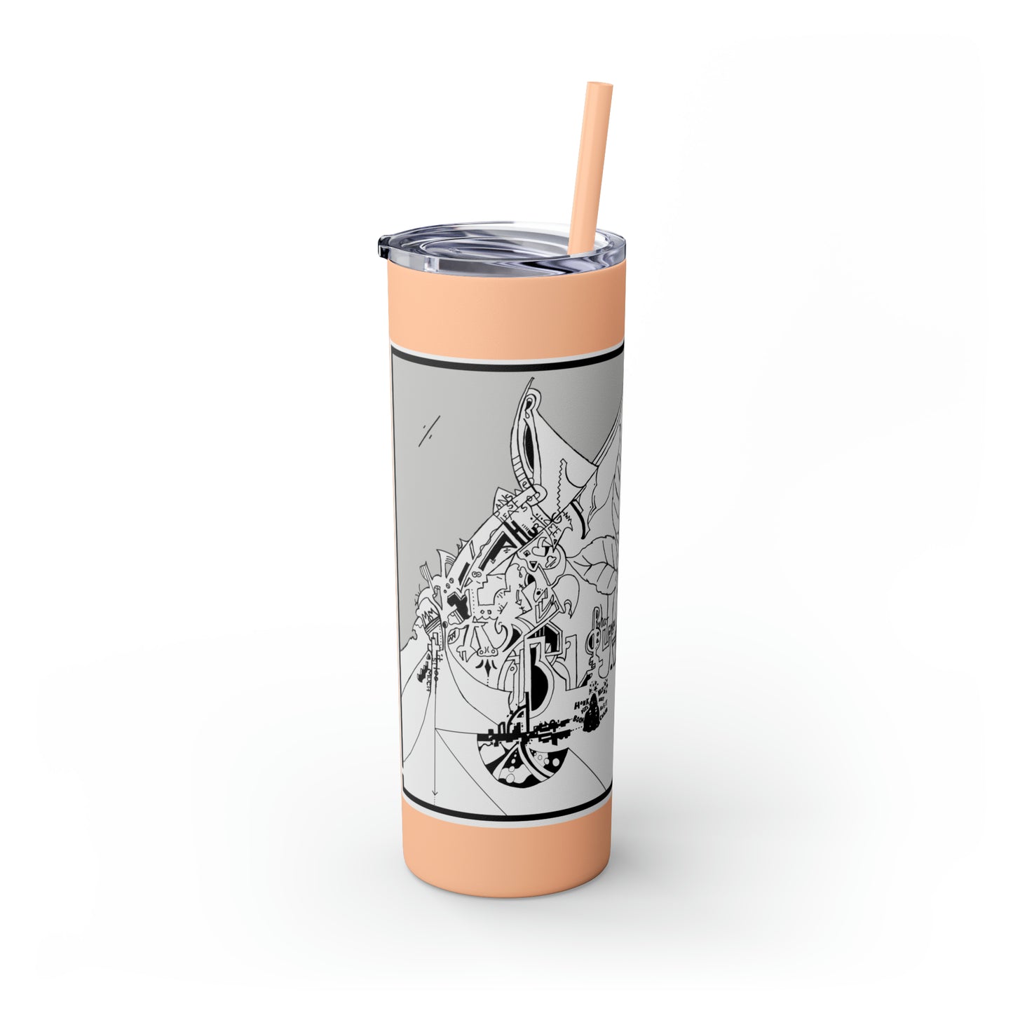 Skinny Tumbler with Straw, 20oz