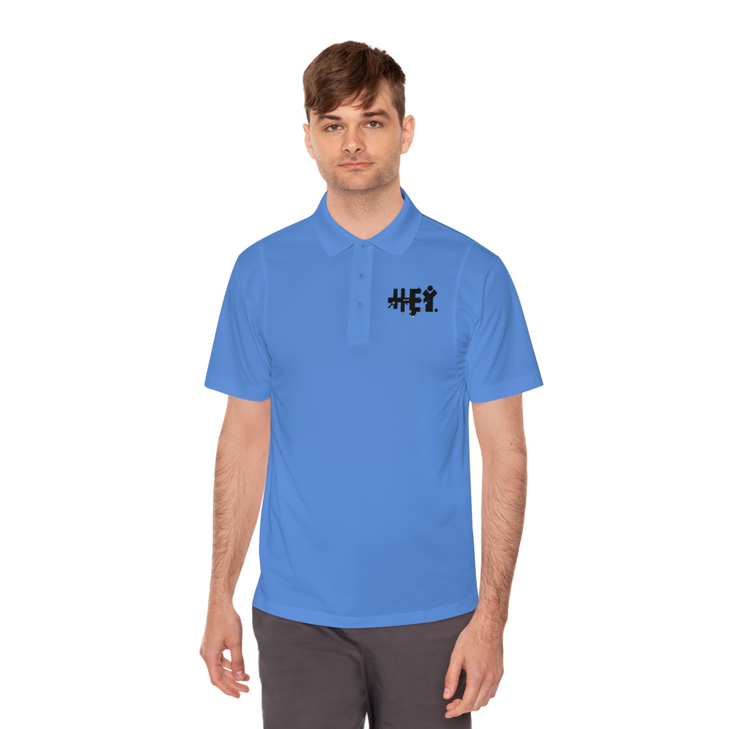 "Hey" Men's Sport Polo Shirt