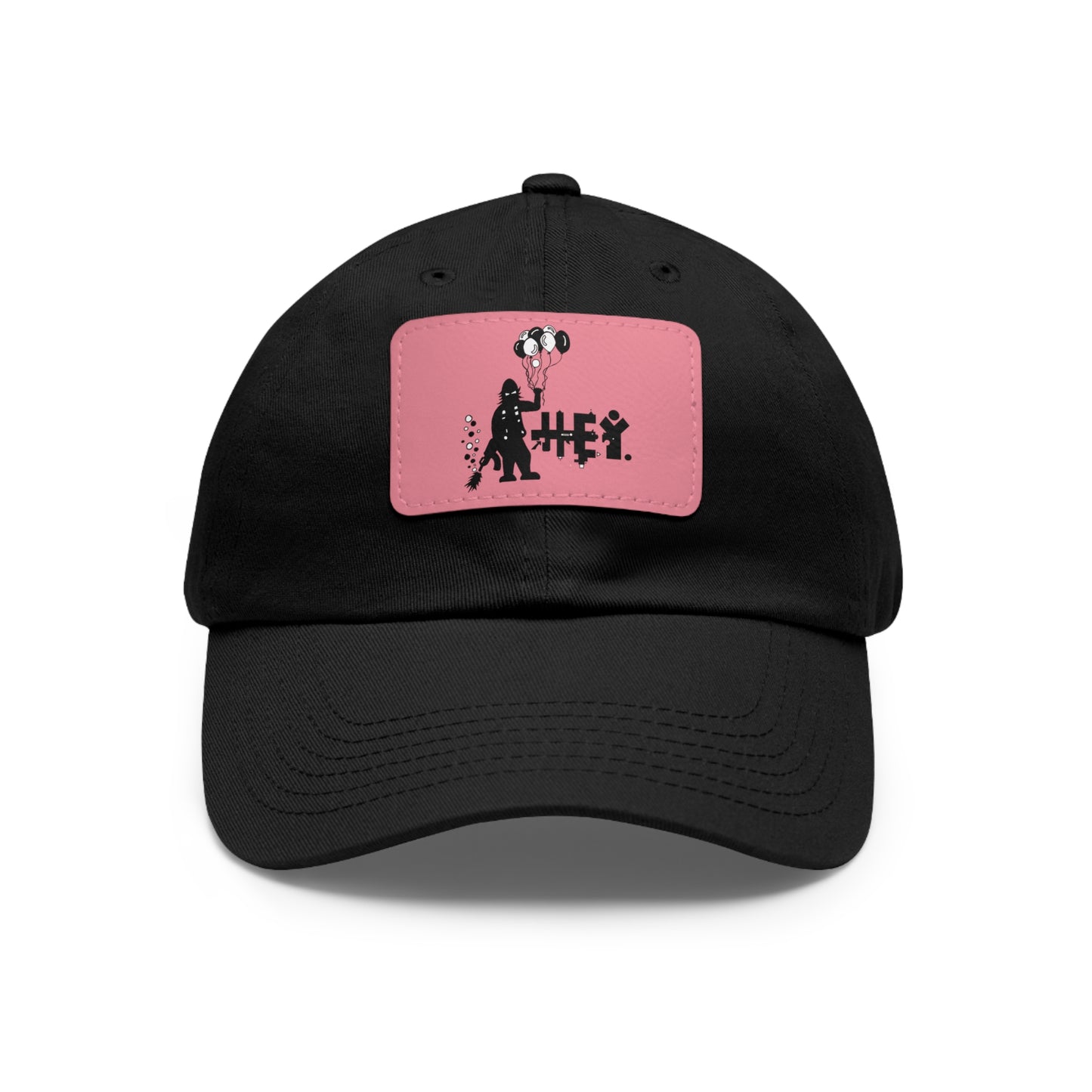 Hey Balloons Logo Dad Hat with Leather Patch (Rectangle)