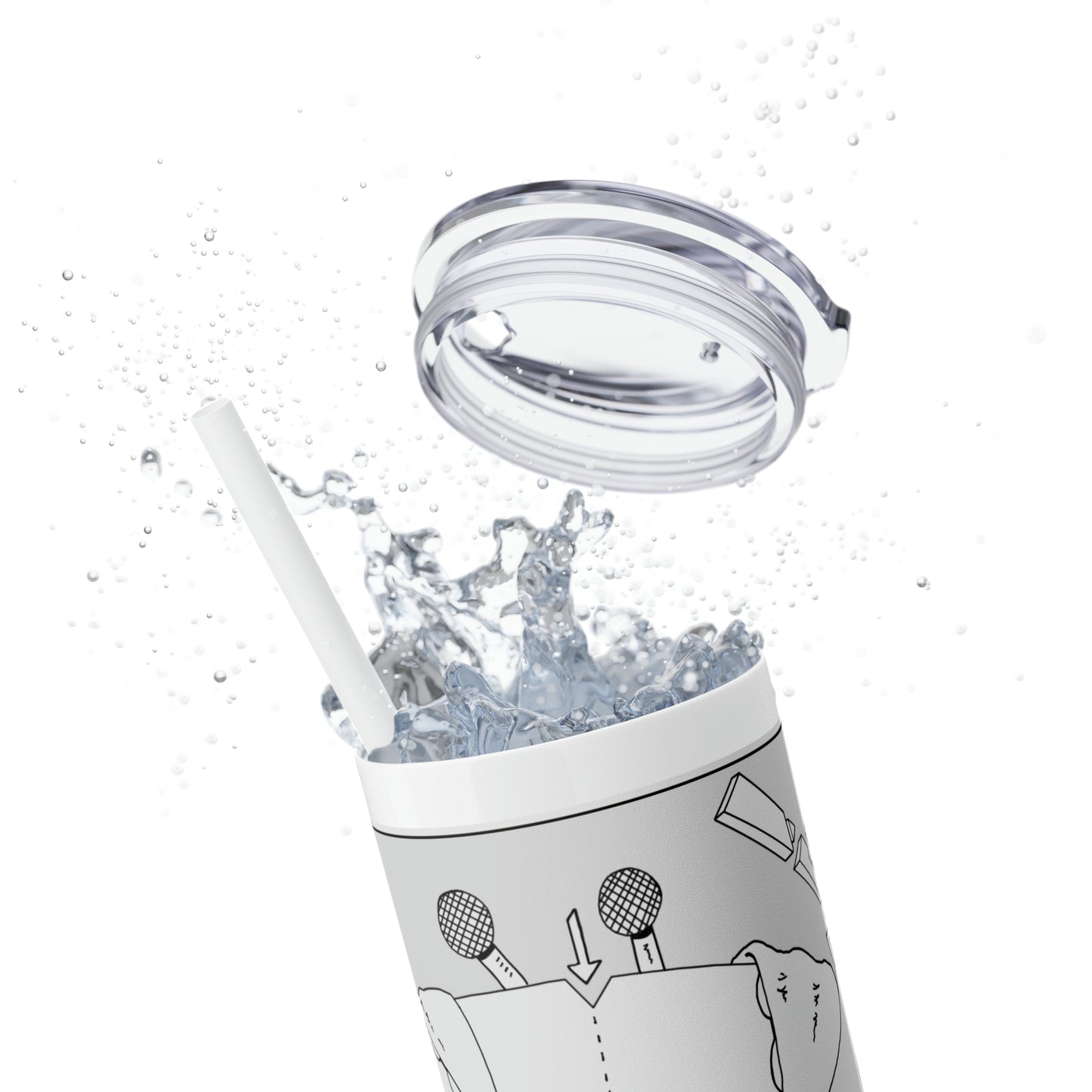 Skinny Tumbler with Straw, 20oz
