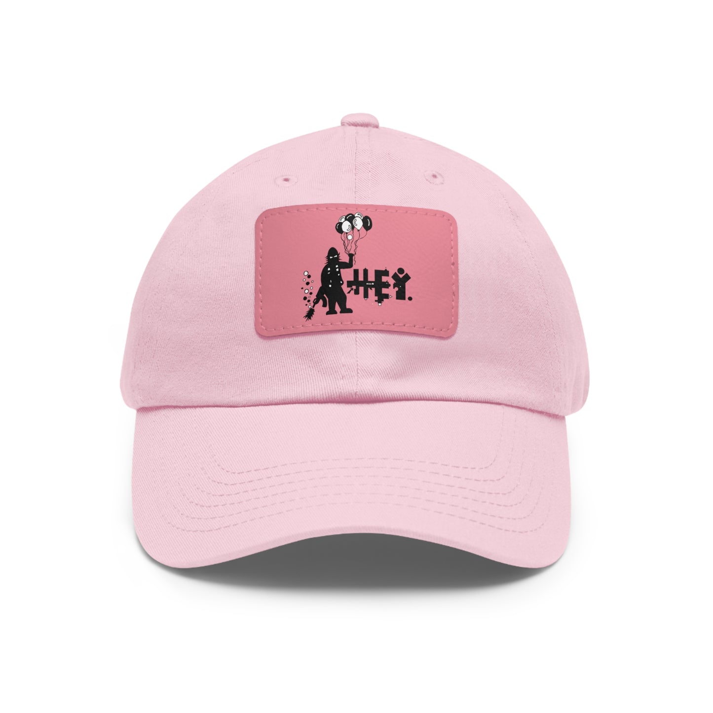 Hey Balloons Logo Dad Hat with Leather Patch (Rectangle)