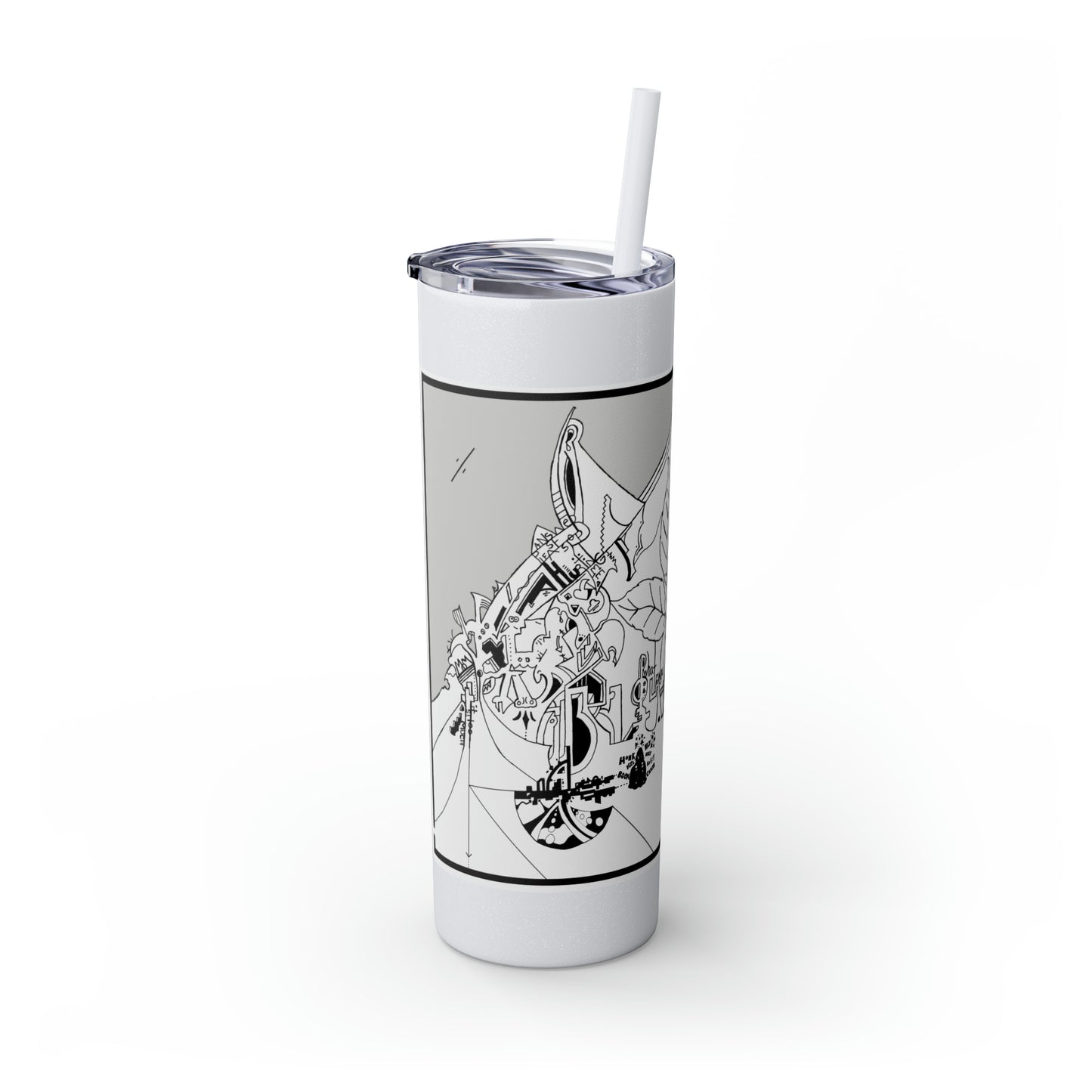 Skinny Tumbler with Straw, 20oz
