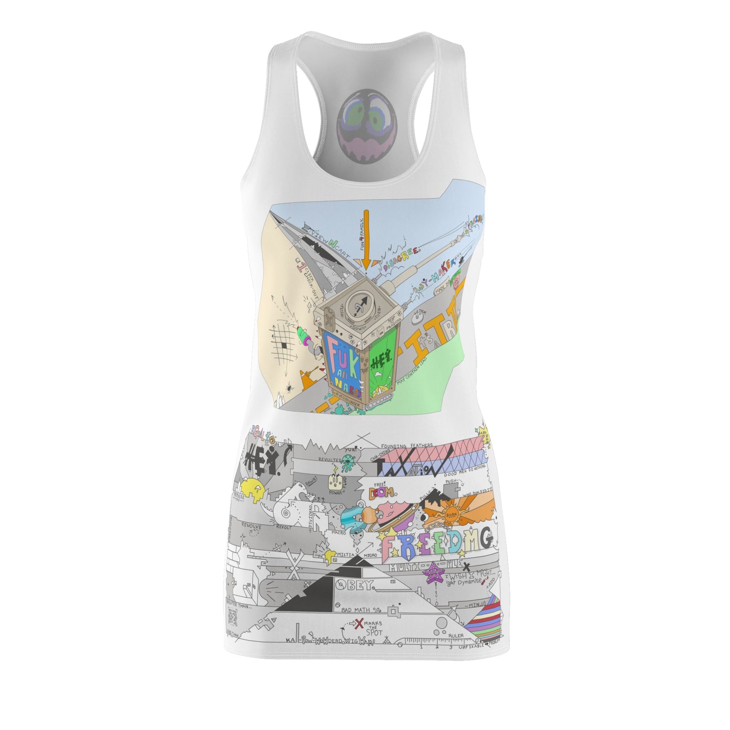 "Trixie" Women's Cut & Sew Racerback Dress (AOP)