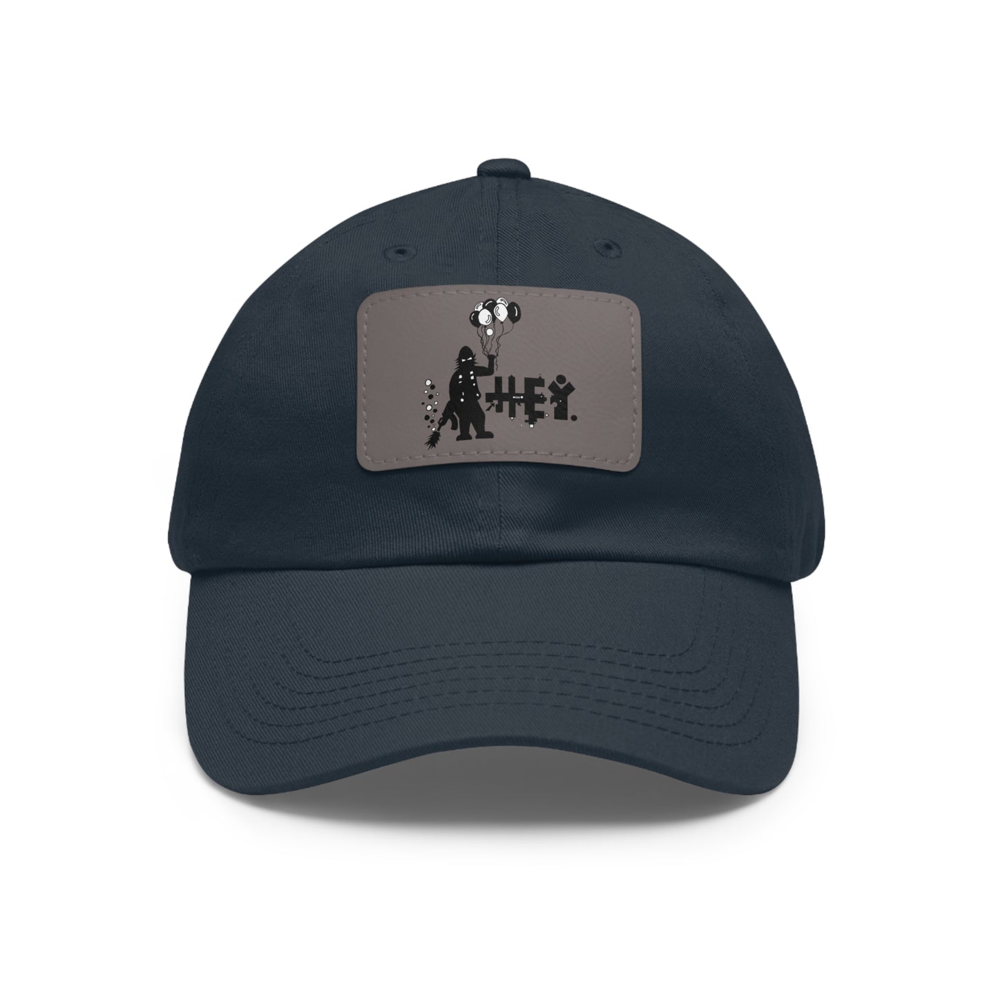Hey Balloons Logo Dad Hat with Leather Patch (Rectangle)