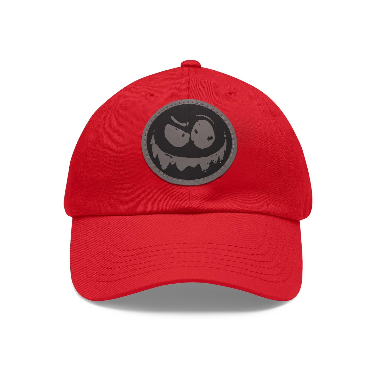 "Twitchy" Dad Hat with Leather Patch (Round)