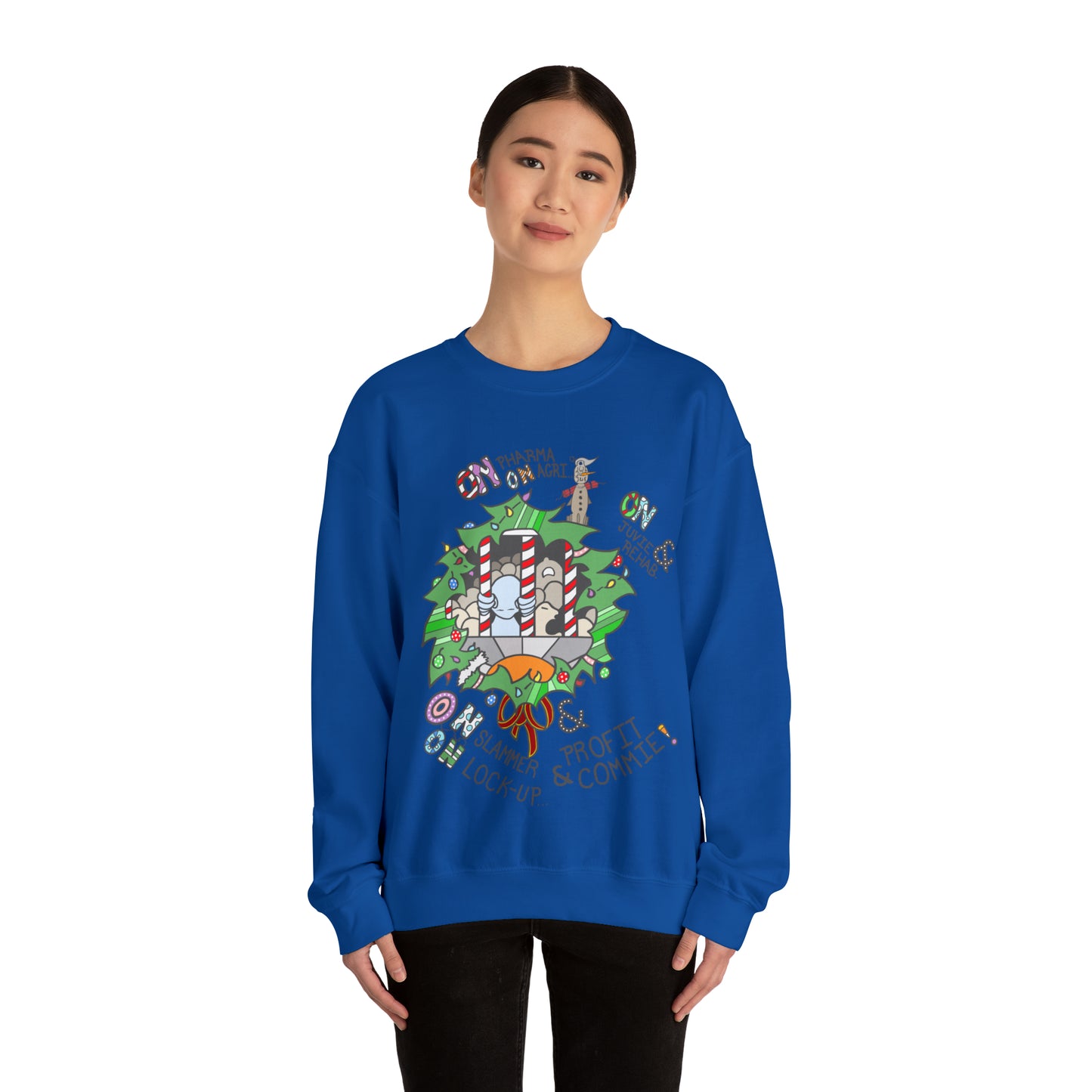 "On Profit! On Commie!" Unisex Heavy Blend™ Crewneck Sweatshirt