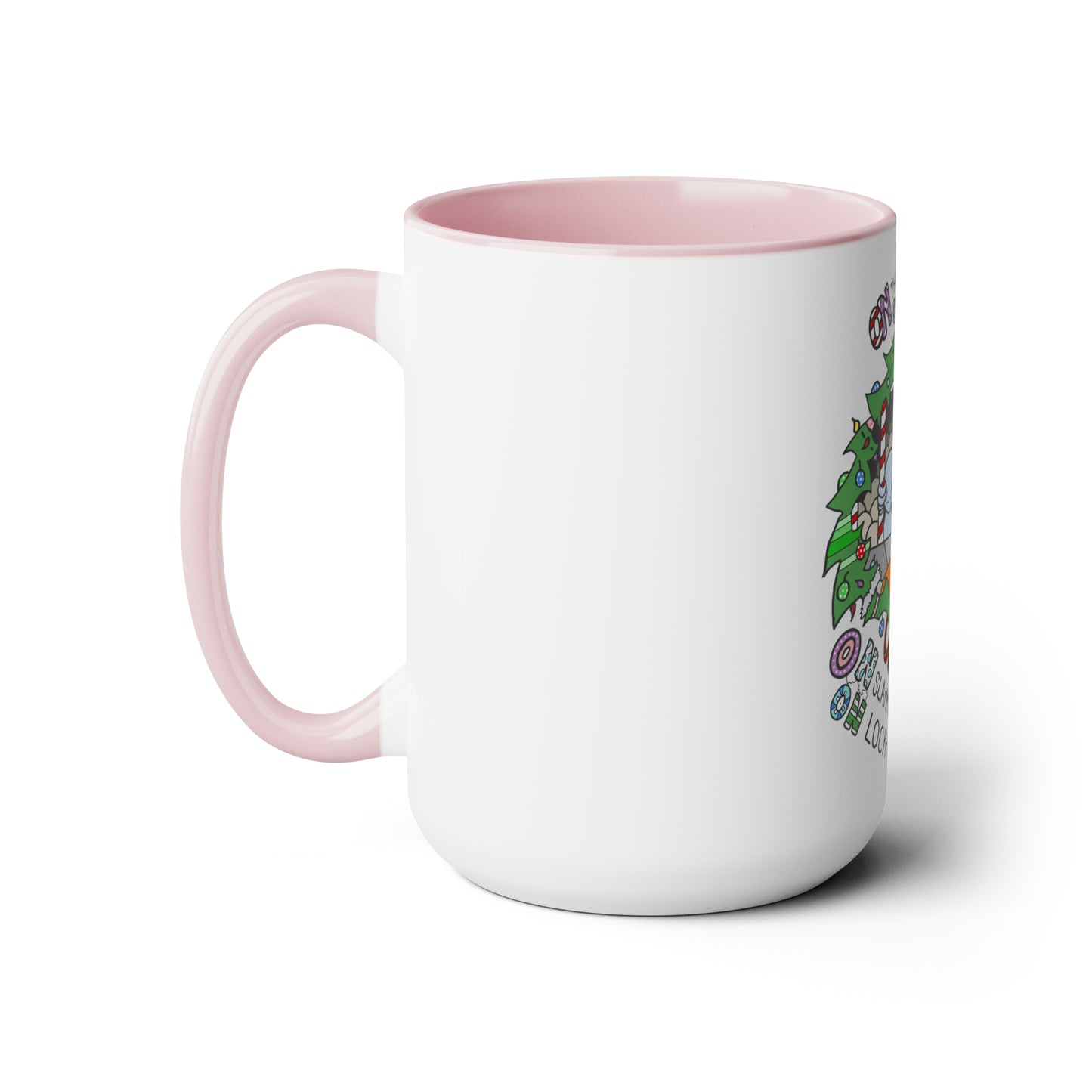 "On Profit! On Commie!" Two-Tone Coffee Mugs, 15oz