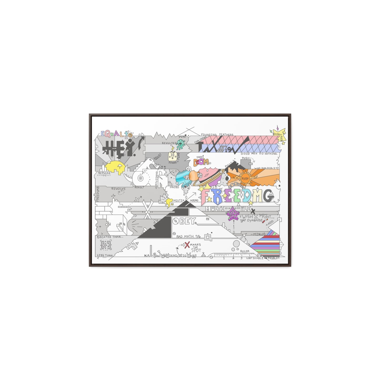 Official Hey. Flag Wall Art now for sale! Gallery Canvas Wraps, Horizontal Frame