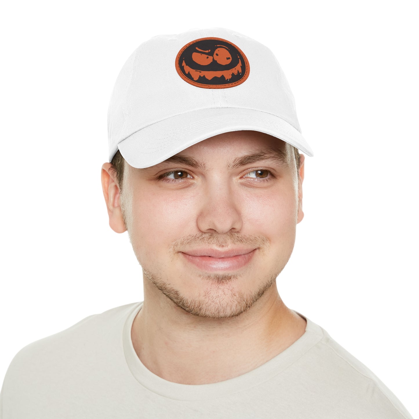 "Twitchy" Dad Hat with Leather Patch (Round)