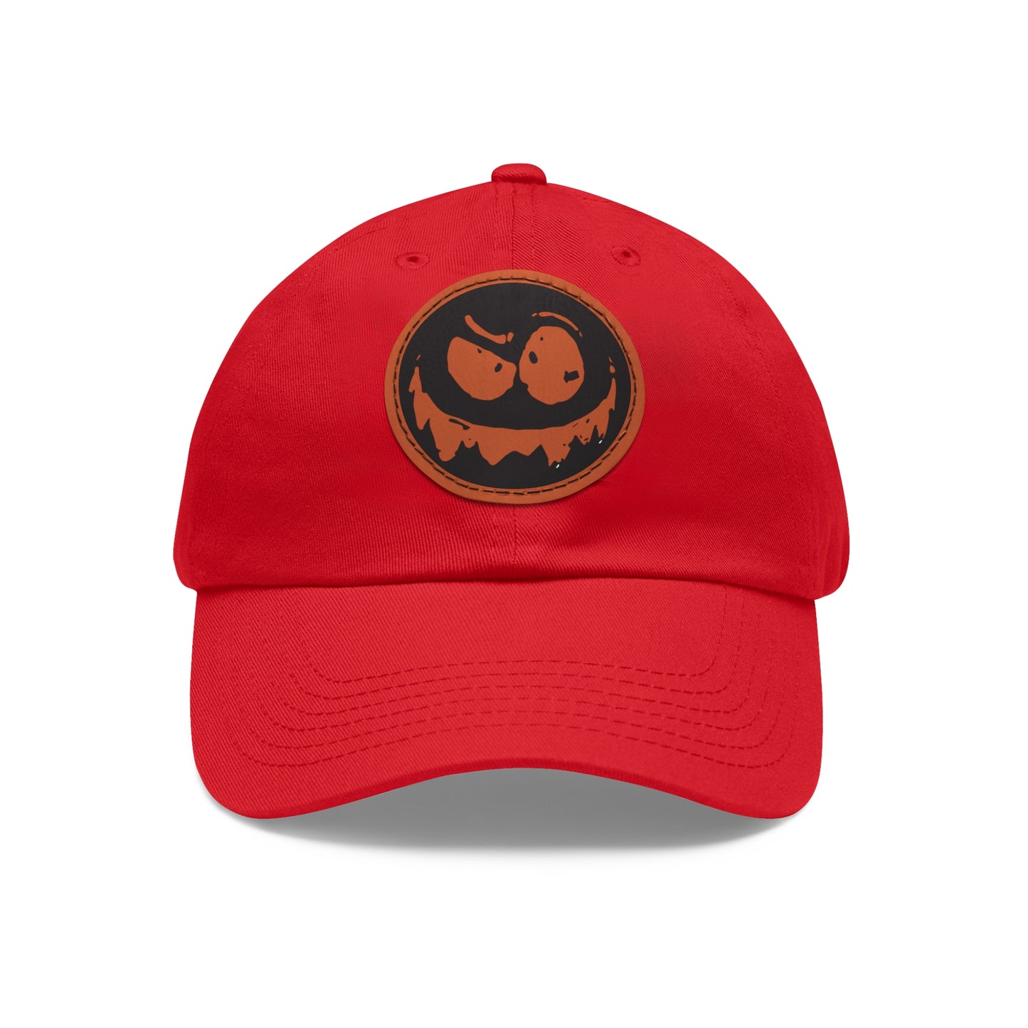 "Twitchy" Dad Hat with Leather Patch (Round)