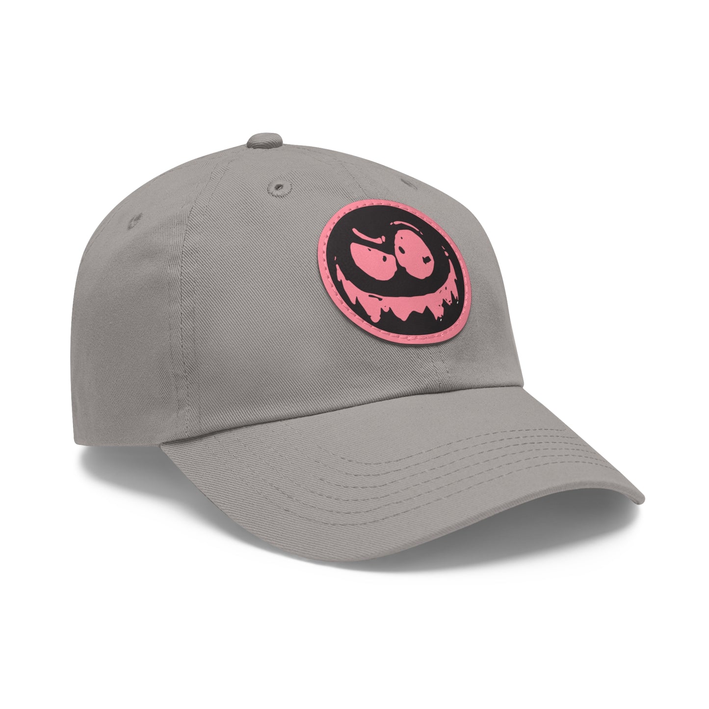 "Twitchy" Dad Hat with Leather Patch (Round)