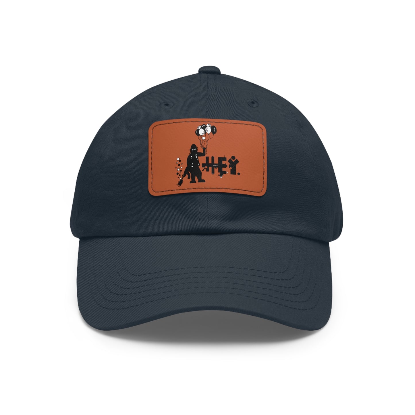 Hey Balloons Logo Dad Hat with Leather Patch (Rectangle)