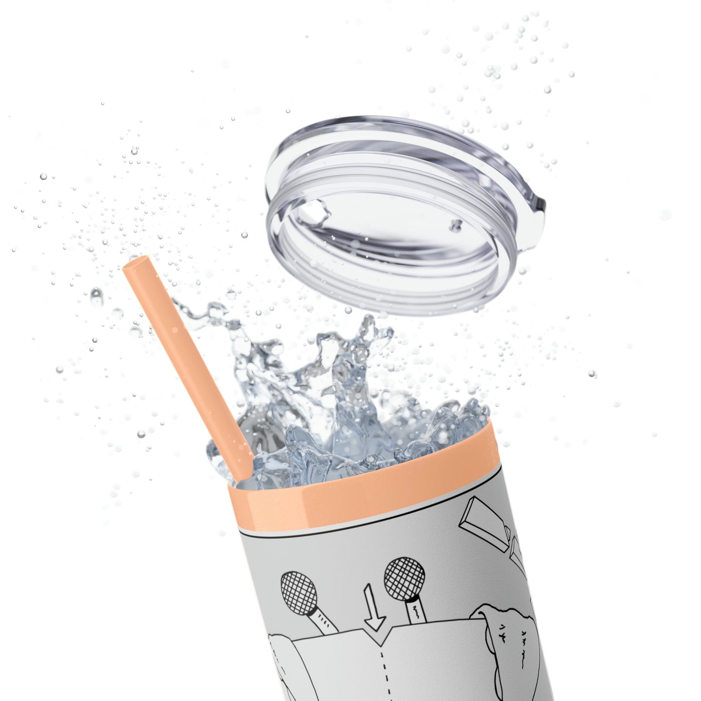 Skinny Tumbler with Straw, 20oz