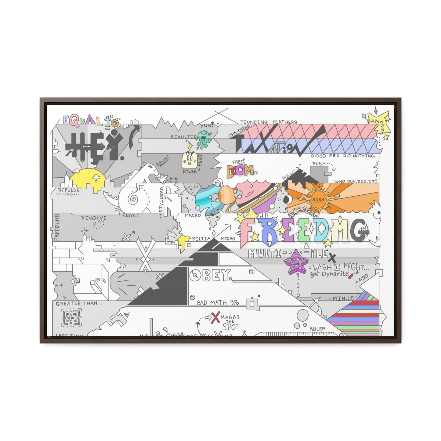 Official Hey. Flag Wall Art now for sale! Gallery Canvas Wraps, Horizontal Frame