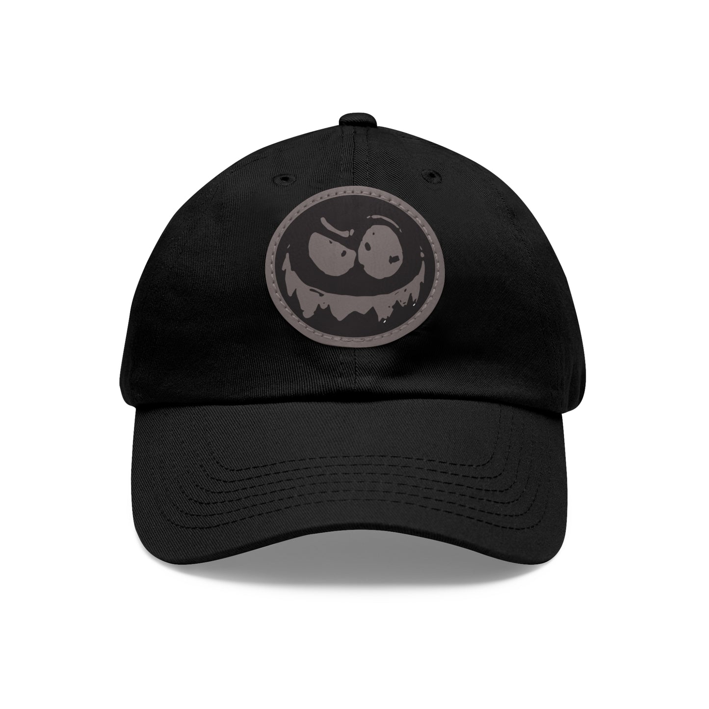 "Twitchy" Dad Hat with Leather Patch (Round)