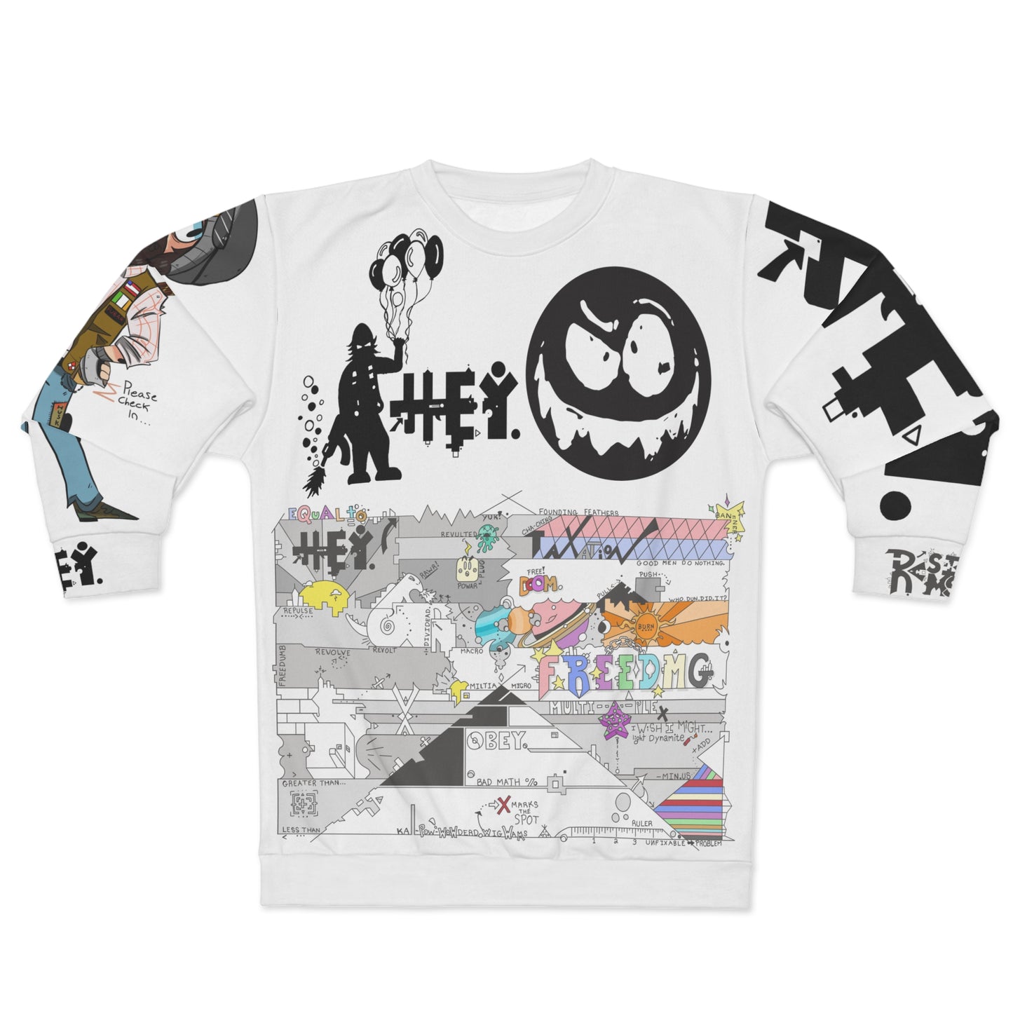 The Ultimate Hey. Battle Armor - Unisex Sweatshirt (AOP)