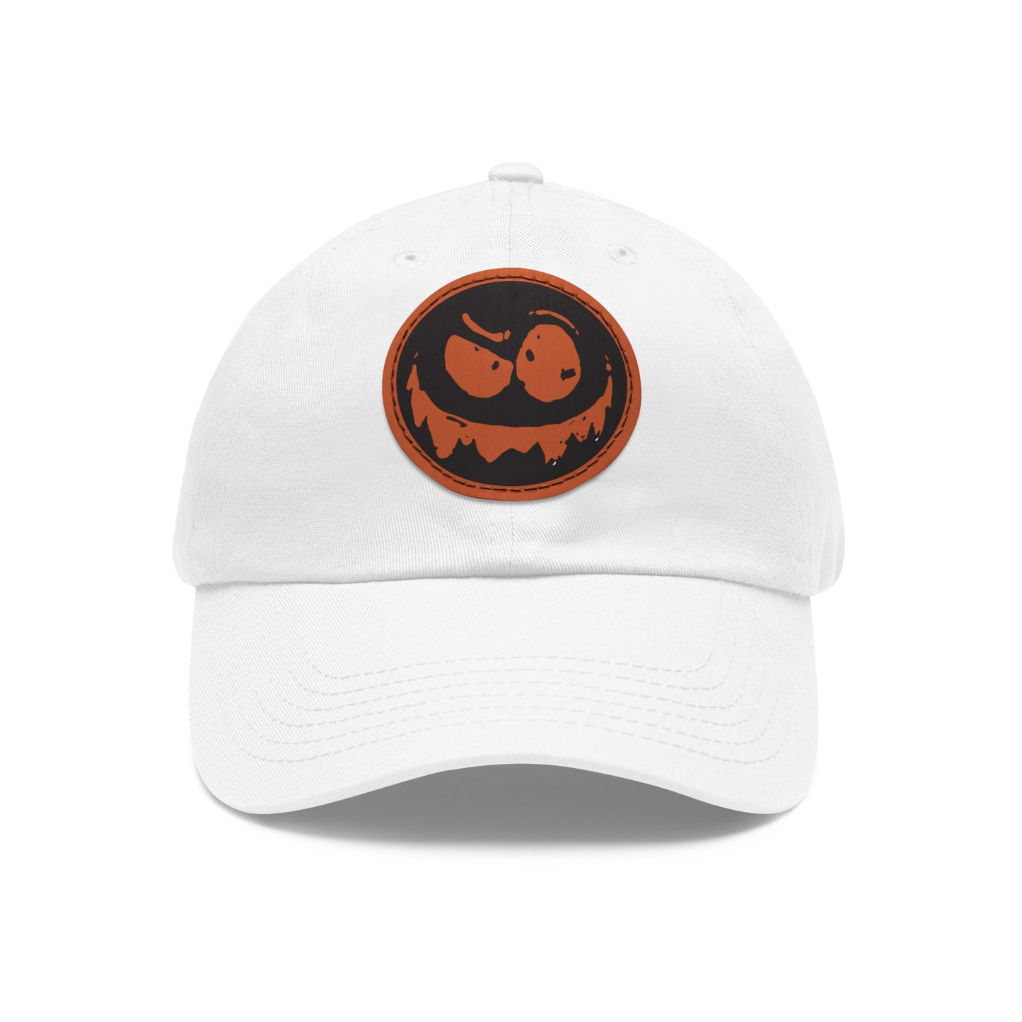 "Twitchy" Dad Hat with Leather Patch (Round)