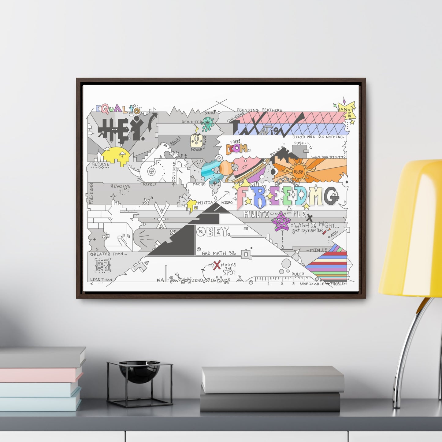 Official Hey. Flag Wall Art now for sale! Gallery Canvas Wraps, Horizontal Frame