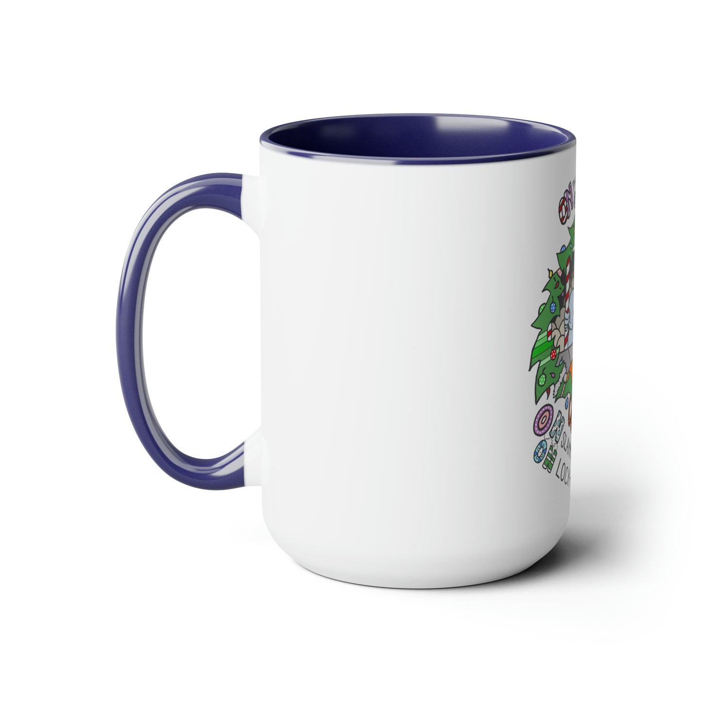 "On Profit! On Commie!" Two-Tone Coffee Mugs, 15oz