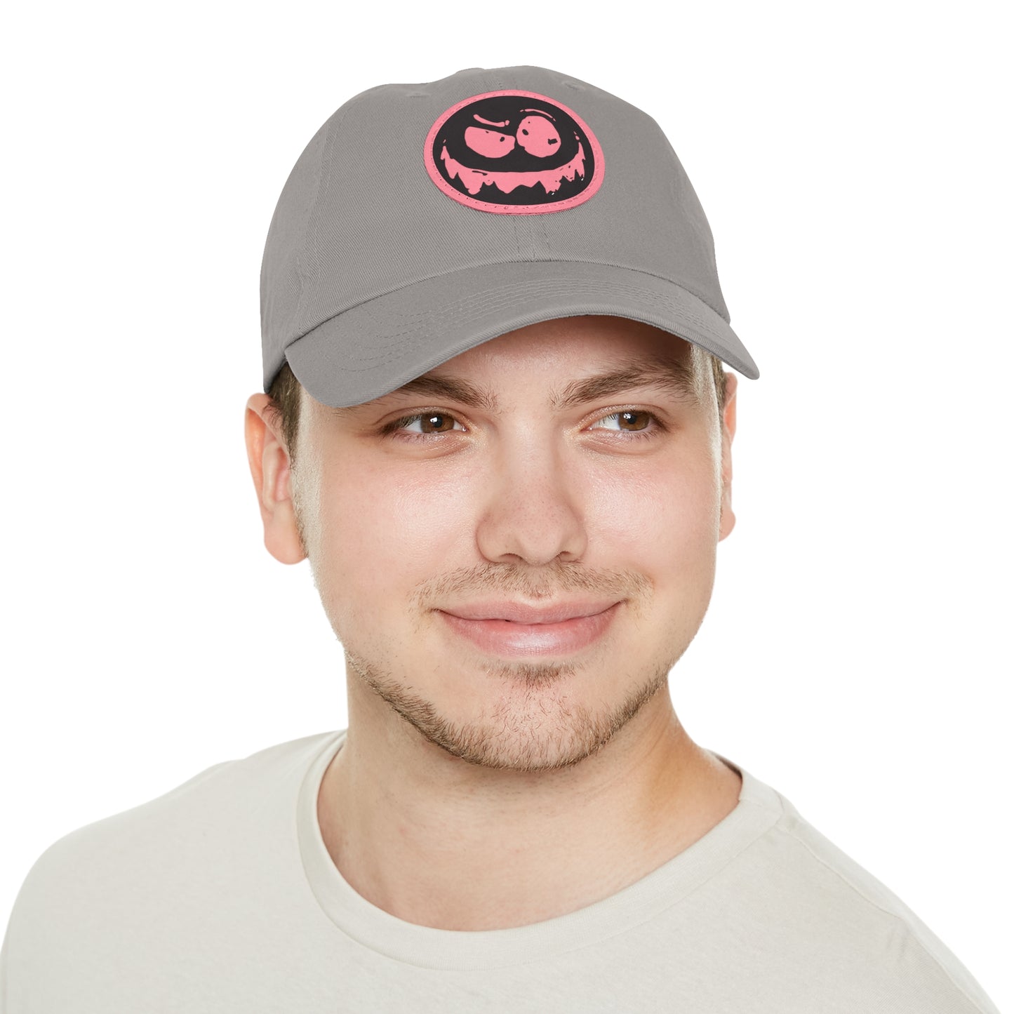 "Twitchy" Dad Hat with Leather Patch (Round)
