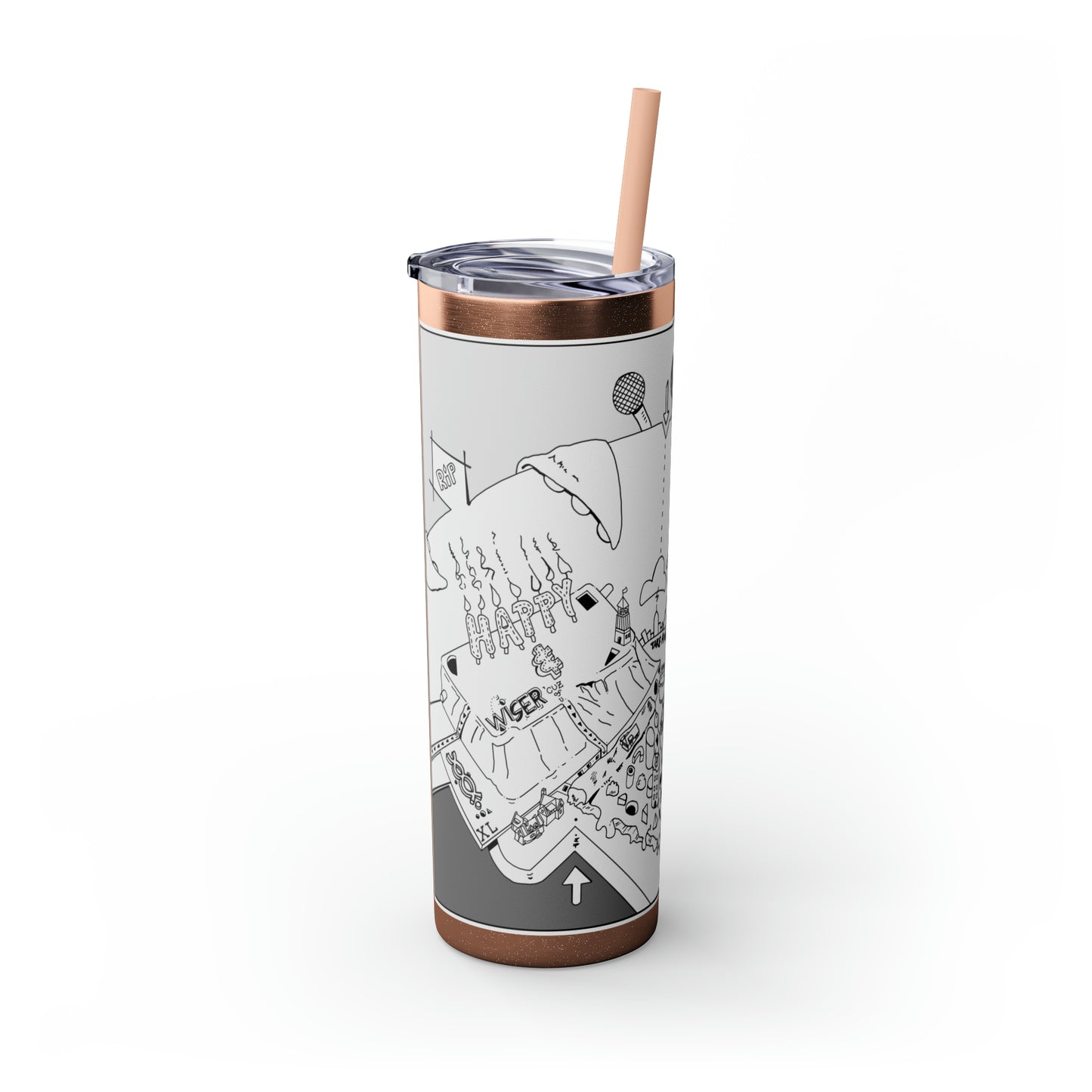 Skinny Tumbler with Straw, 20oz