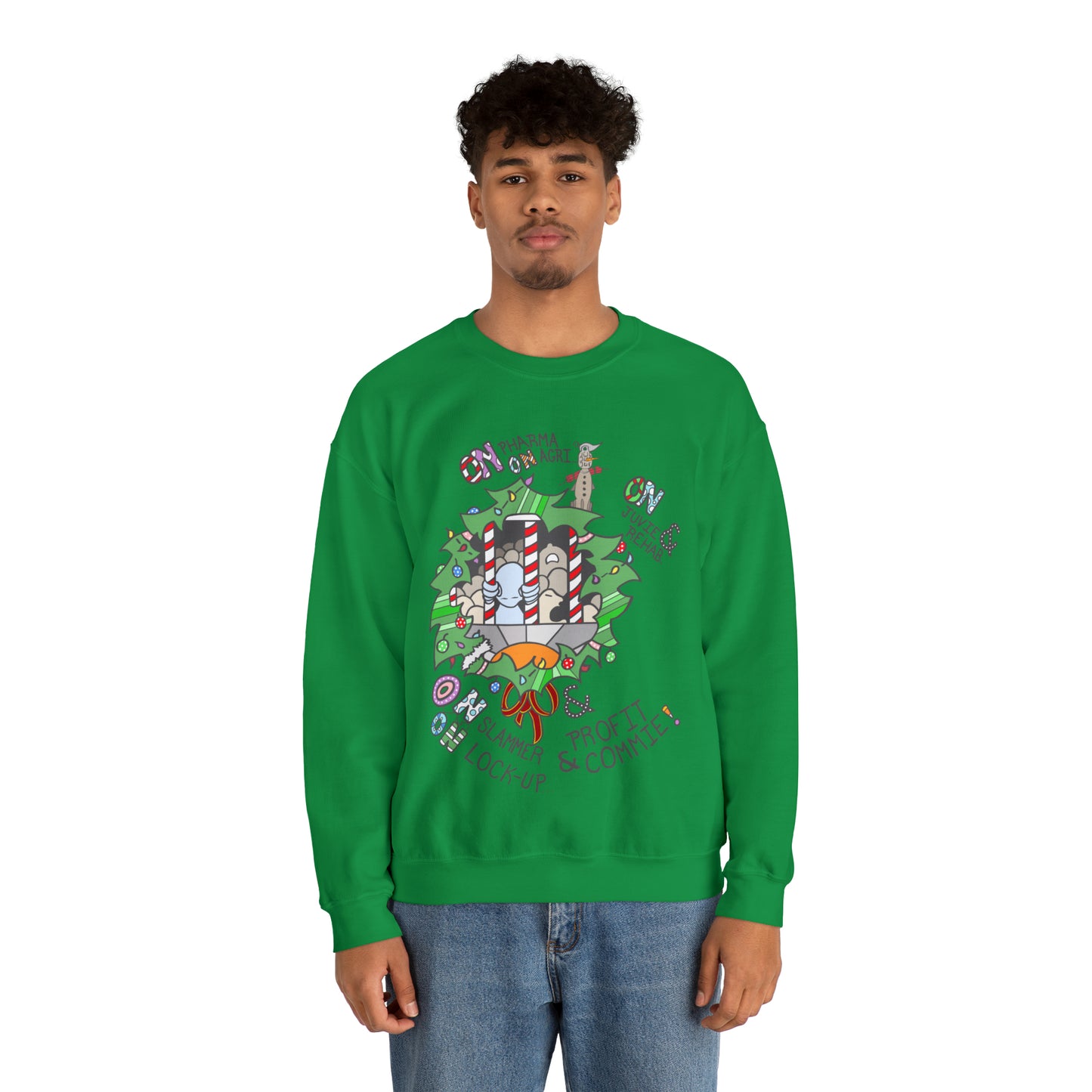 "On Profit! On Commie!" Unisex Heavy Blend™ Crewneck Sweatshirt