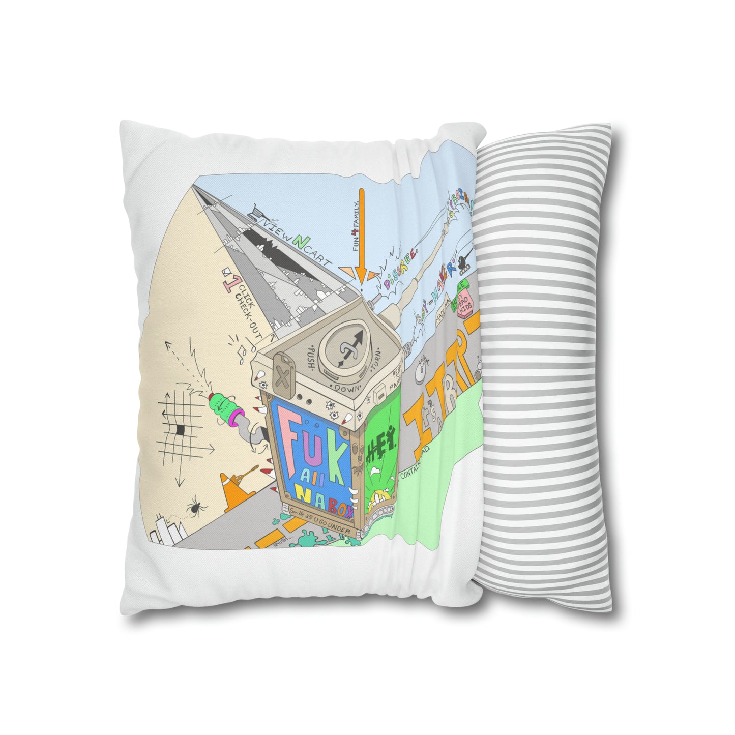 "Just Stop" Spun Polyester Square Pillow Case