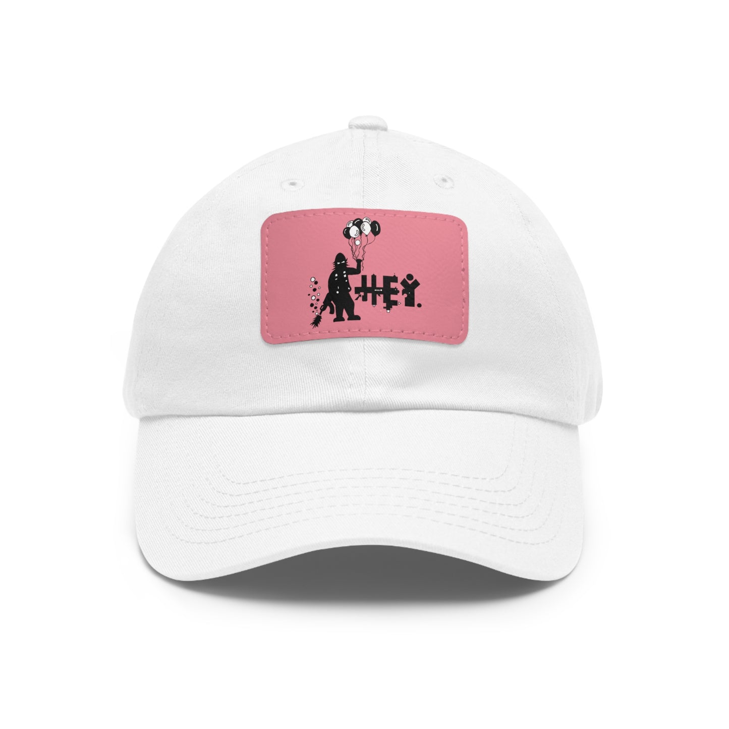 Hey Balloons Logo Dad Hat with Leather Patch (Rectangle)