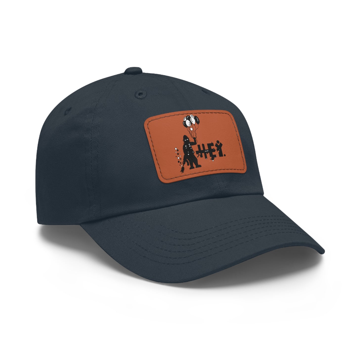 Hey Balloons Logo Dad Hat with Leather Patch (Rectangle)