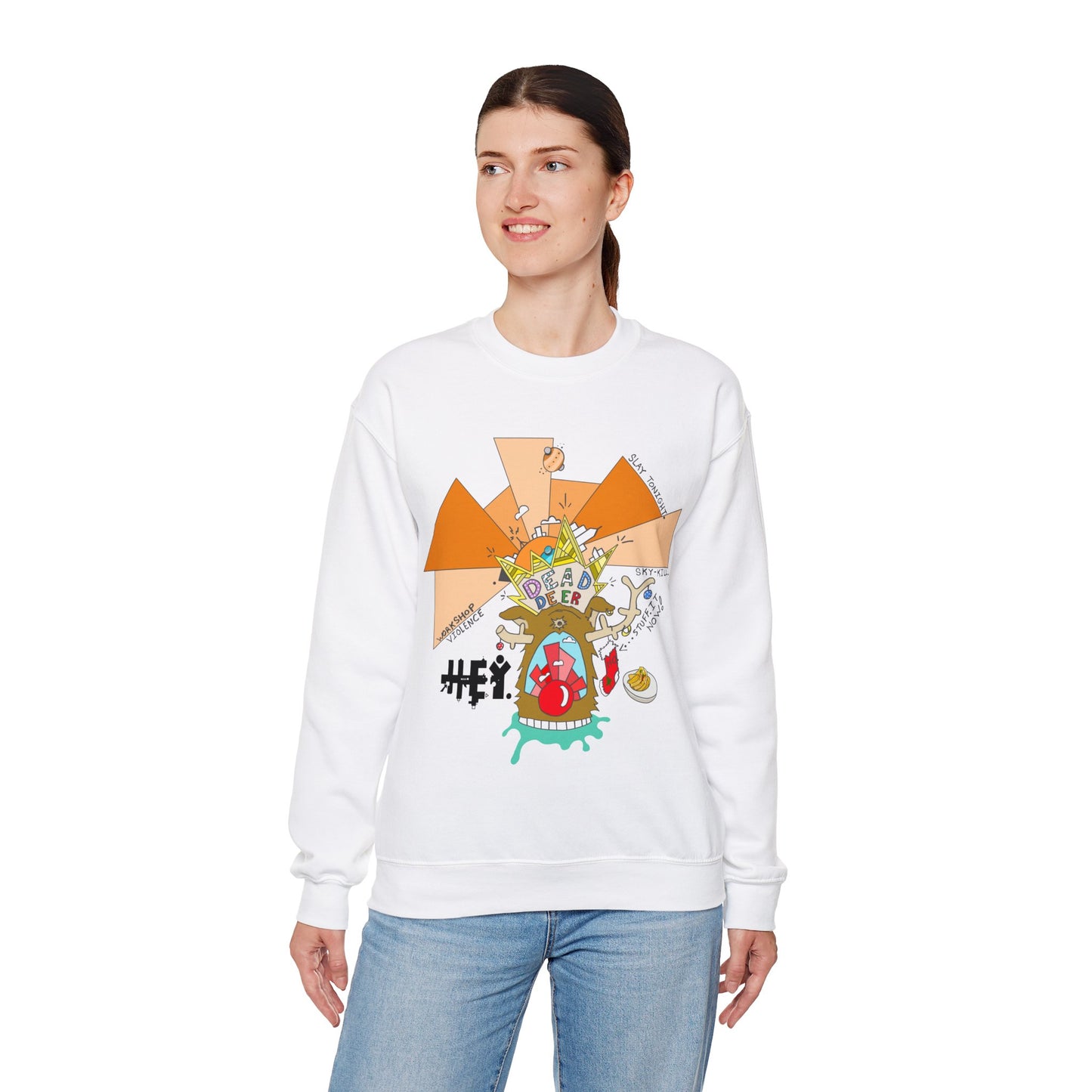 "All I Want For Christmas Is An Anti-Drone Defense System" Unisex Heavy Blend™ Crewneck Sweatshirt