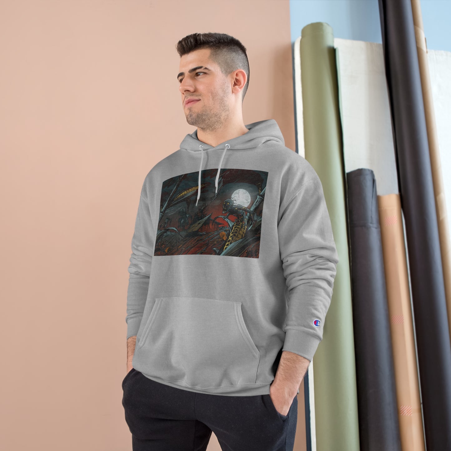 "Hey-Husk" Champion Hoodie