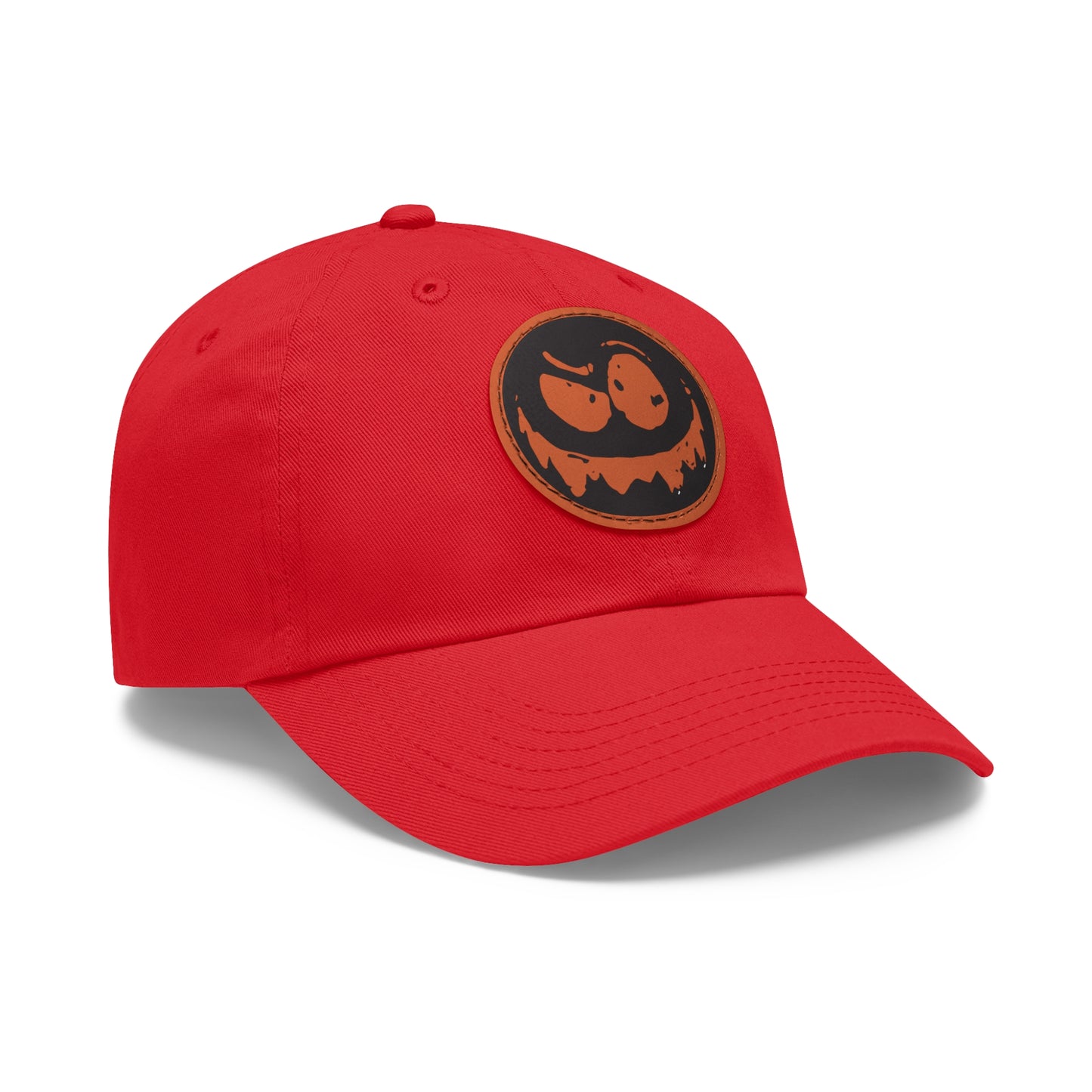 "Twitchy" Dad Hat with Leather Patch (Round)