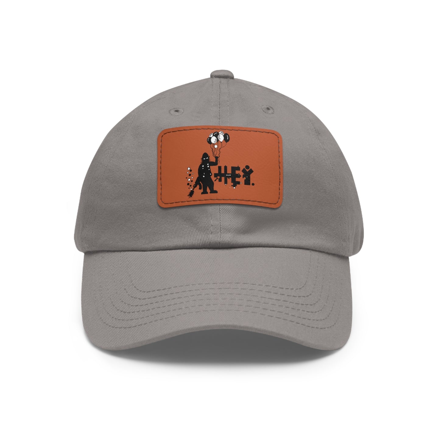 Hey Balloons Logo Dad Hat with Leather Patch (Rectangle)
