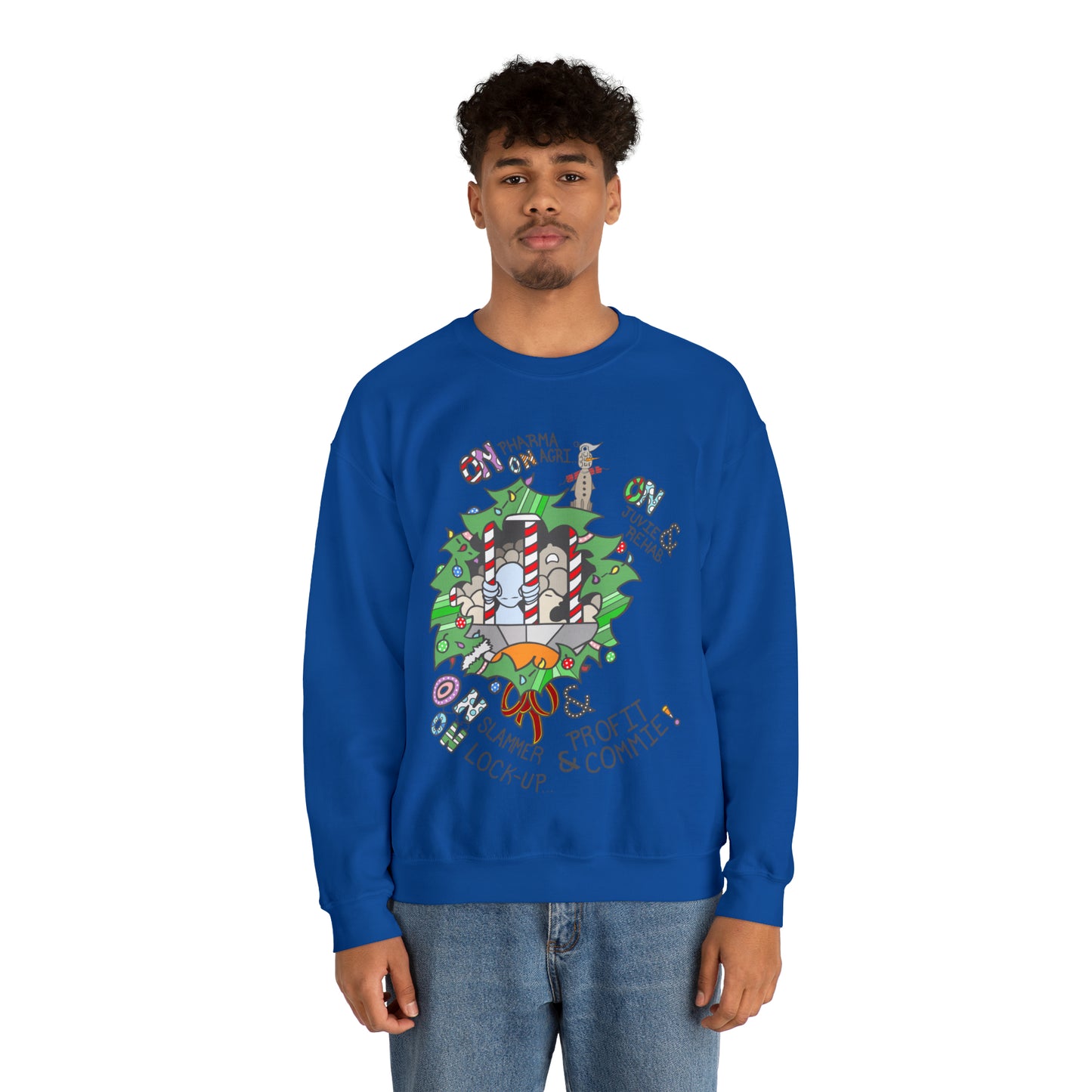 "On Profit! On Commie!" Unisex Heavy Blend™ Crewneck Sweatshirt