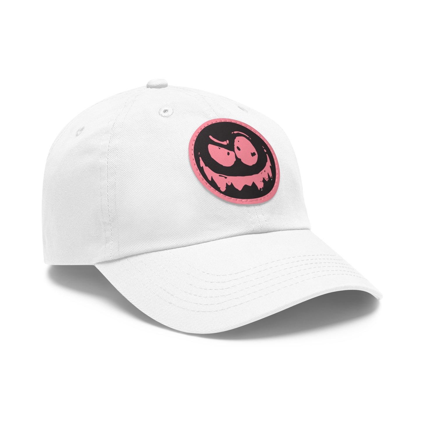 "Twitchy" Dad Hat with Leather Patch (Round)