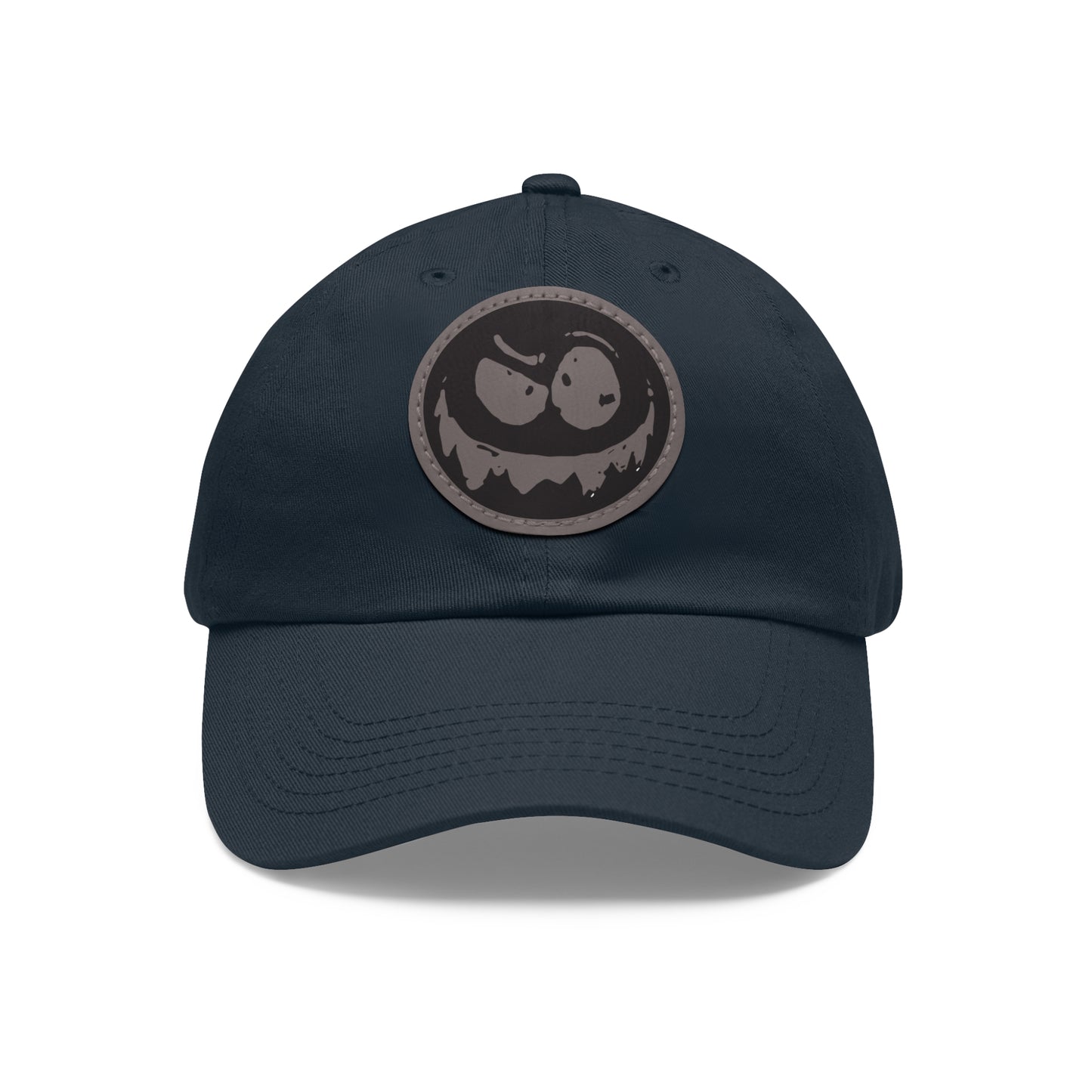 "Twitchy" Dad Hat with Leather Patch (Round)