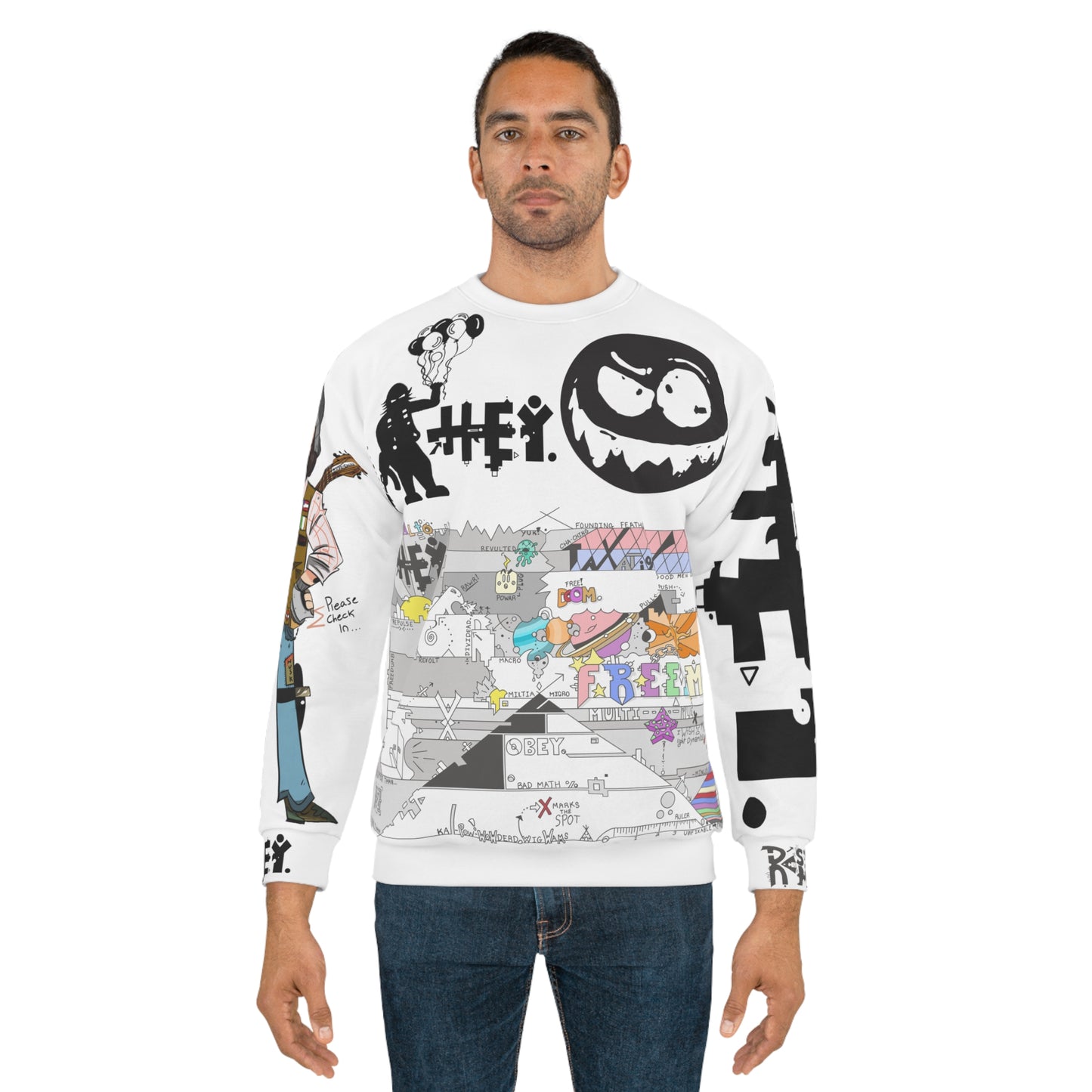 The Ultimate Hey. Battle Armor - Unisex Sweatshirt (AOP)