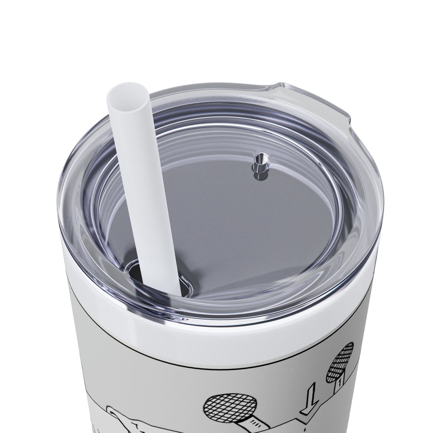 Skinny Tumbler with Straw, 20oz