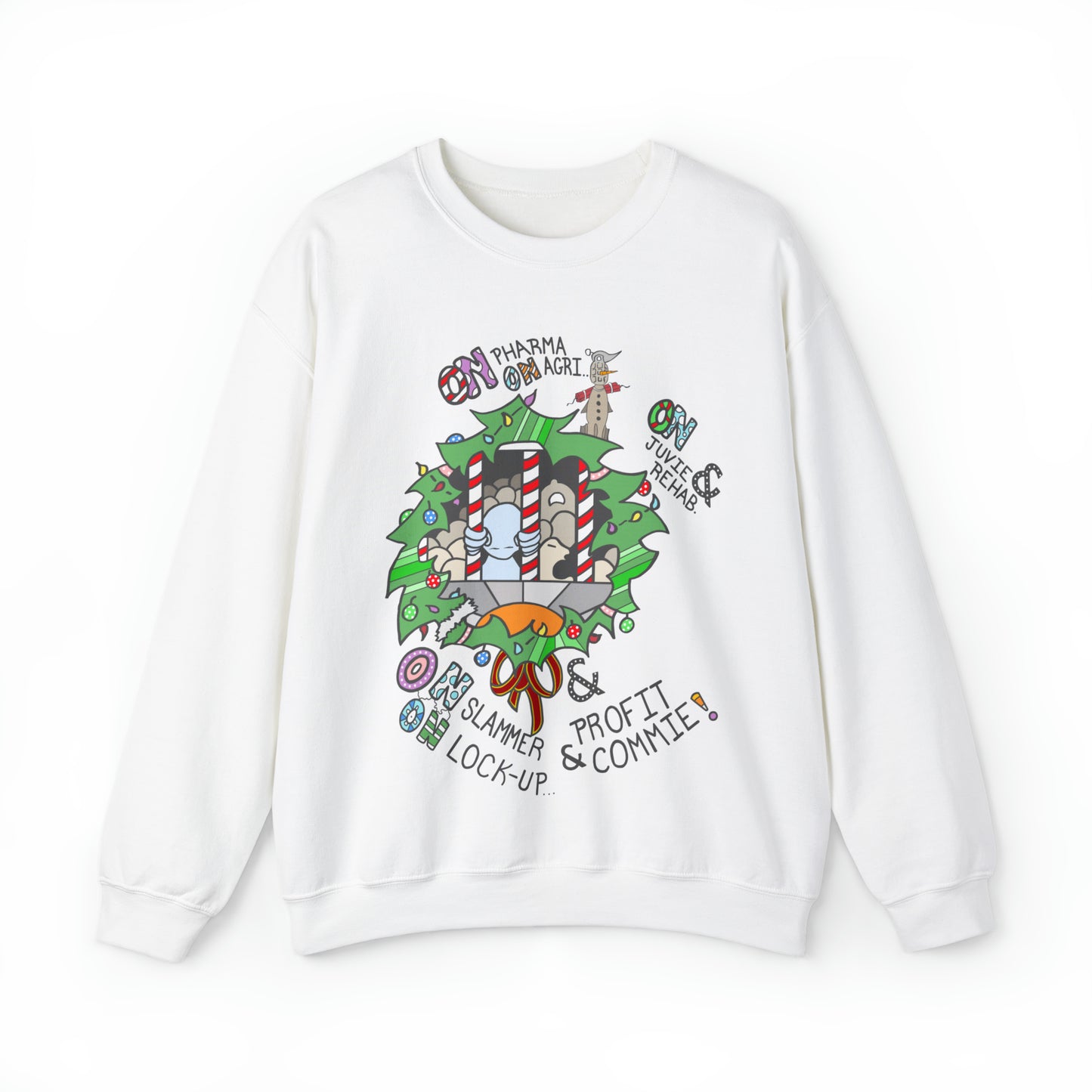 "On Profit! On Commie!" Unisex Heavy Blend™ Crewneck Sweatshirt