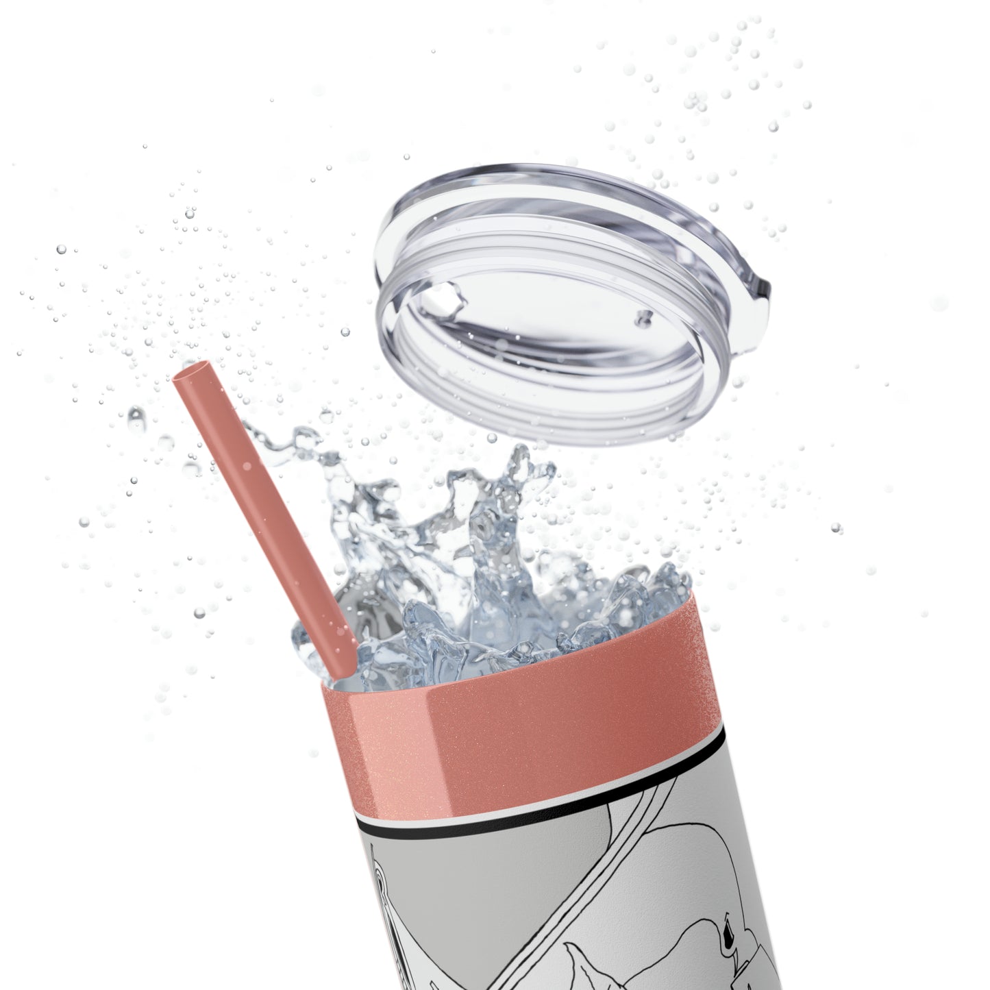 Skinny Tumbler with Straw, 20oz