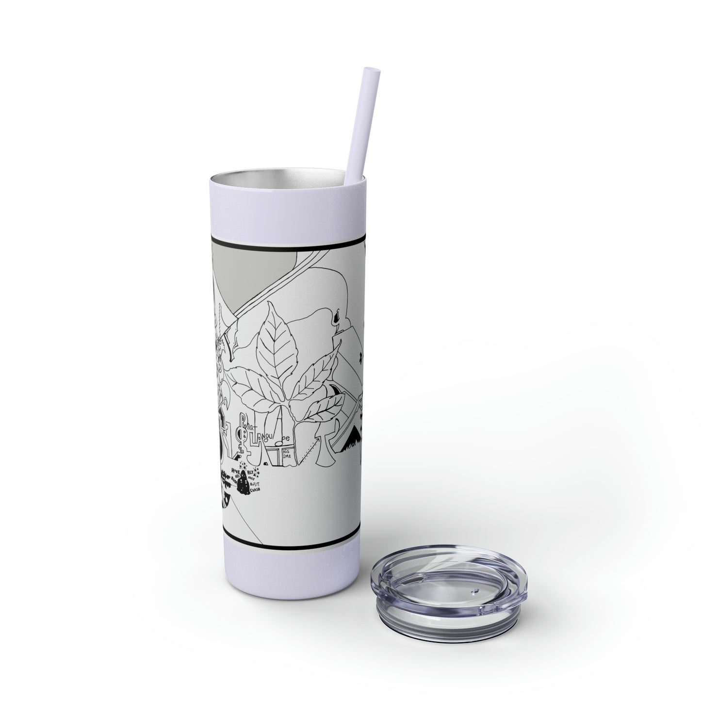 Skinny Tumbler with Straw, 20oz